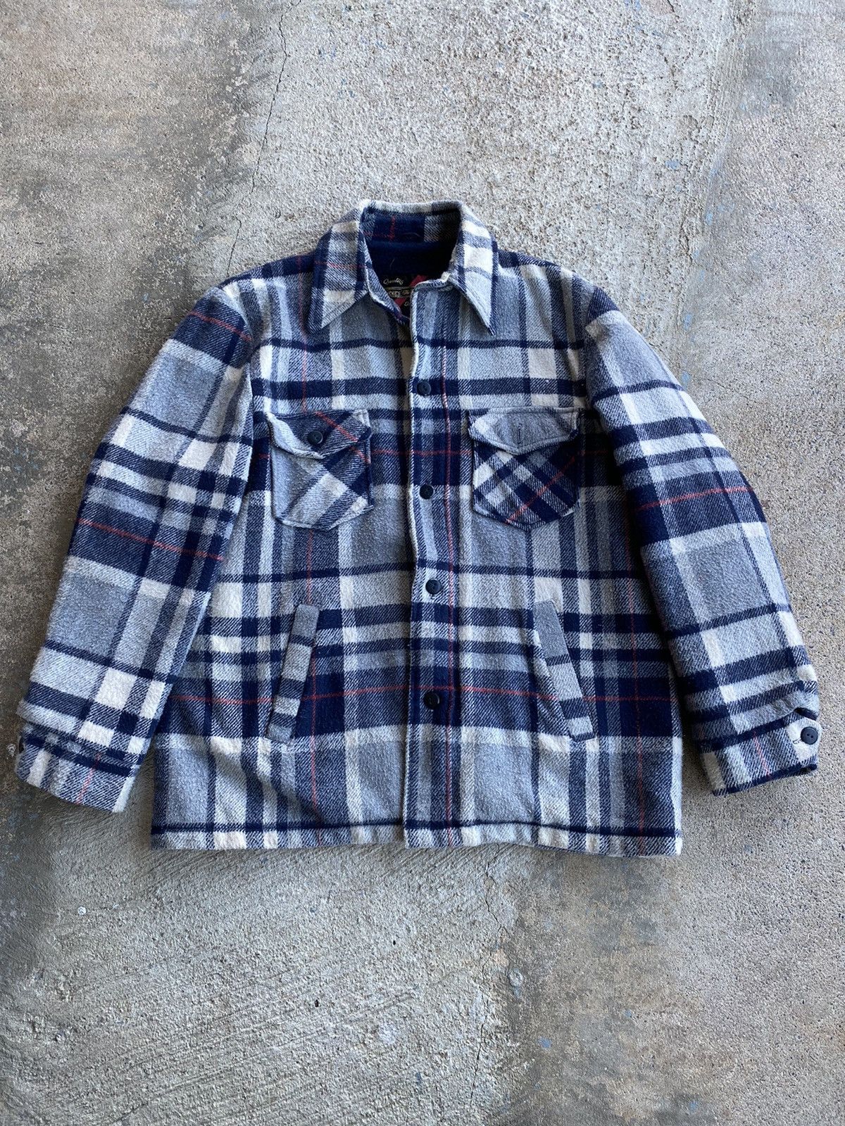 Sears × Vintage Vintage 70s Sears Flannel Lined ALD Jacket Size US XL / EU 56 / 4 - 1 Thumbnail
