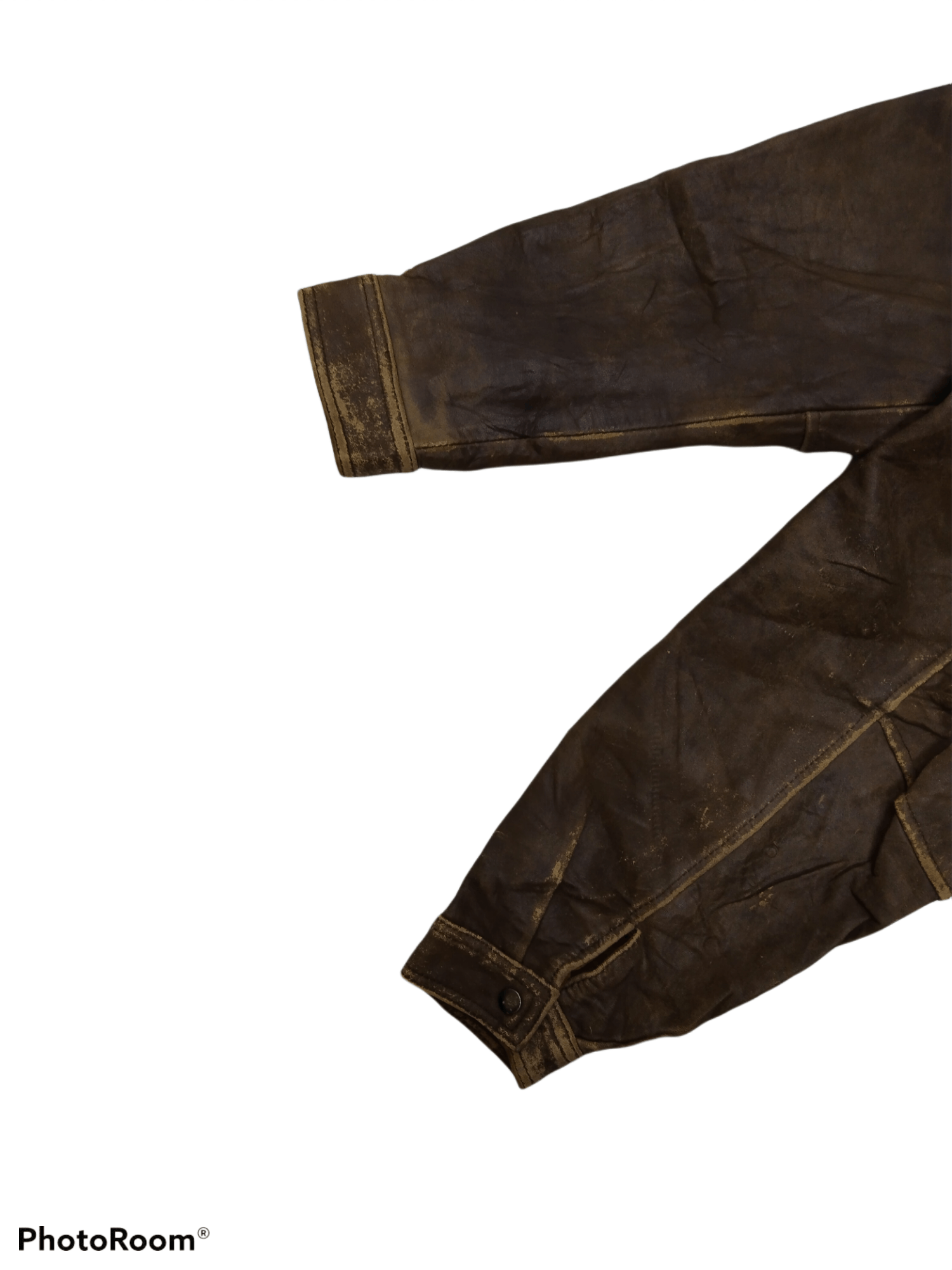 Vintage THRASHED URBAN EXPRESS BOMBER LEATHER JACKET Size US L / EU 52-54 / 3 - 7 Thumbnail