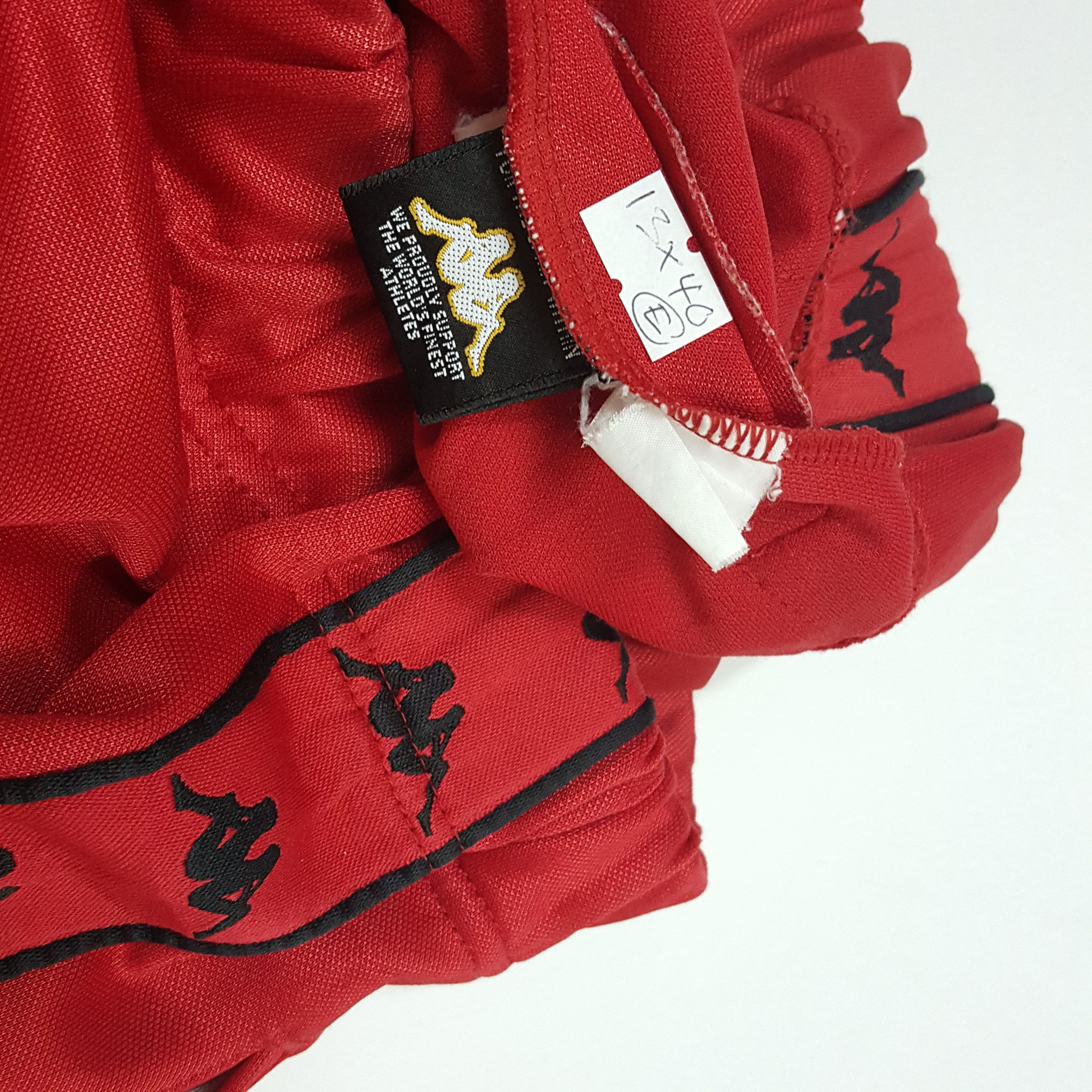 Kappa × Vintage Vintage 90's Kappa stripe logo red sweatpants made in japan Size US 35 - 2 Thumbnail