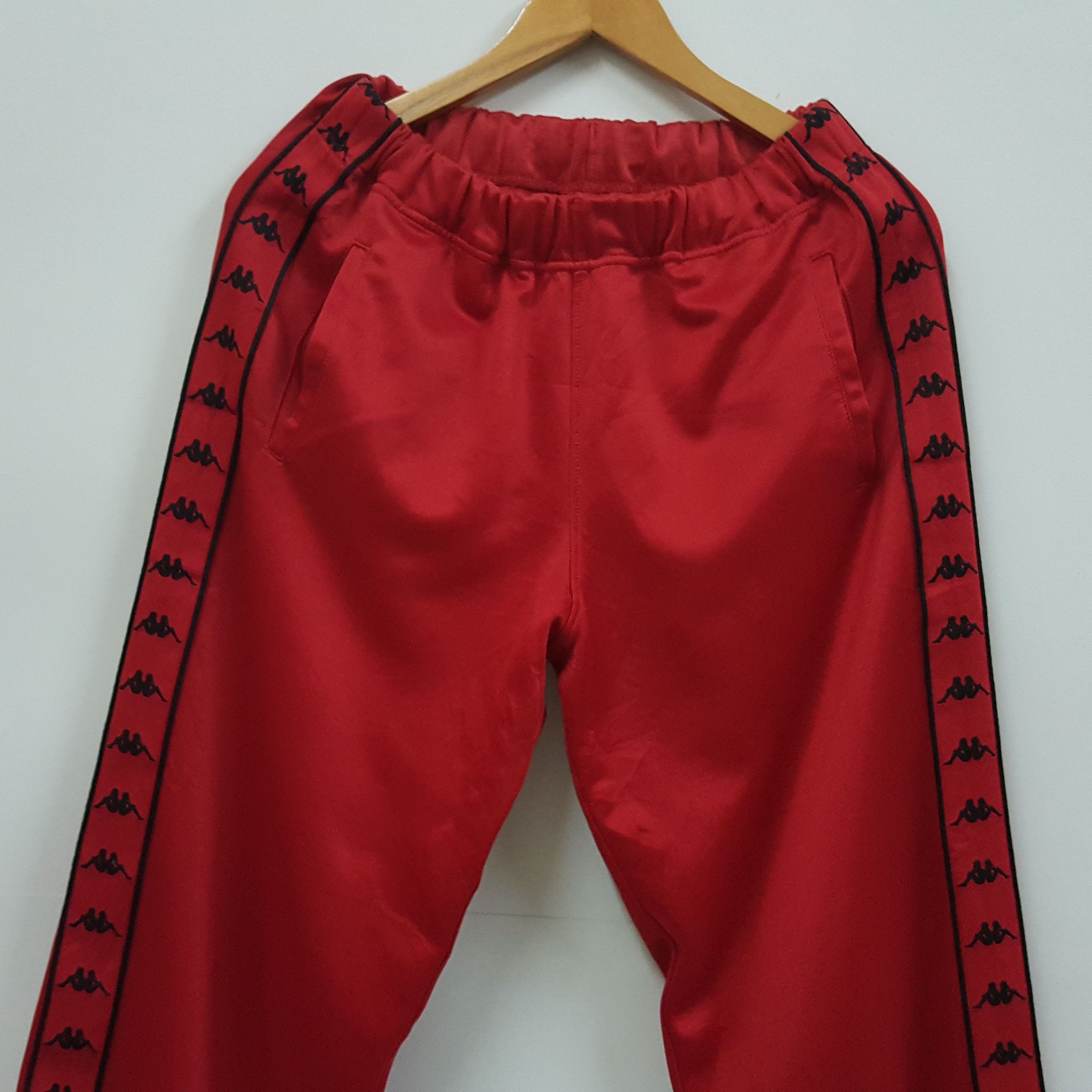 Kappa × Vintage Vintage 90's Kappa stripe logo red sweatpants made in japan Size US 35 - 5 Thumbnail