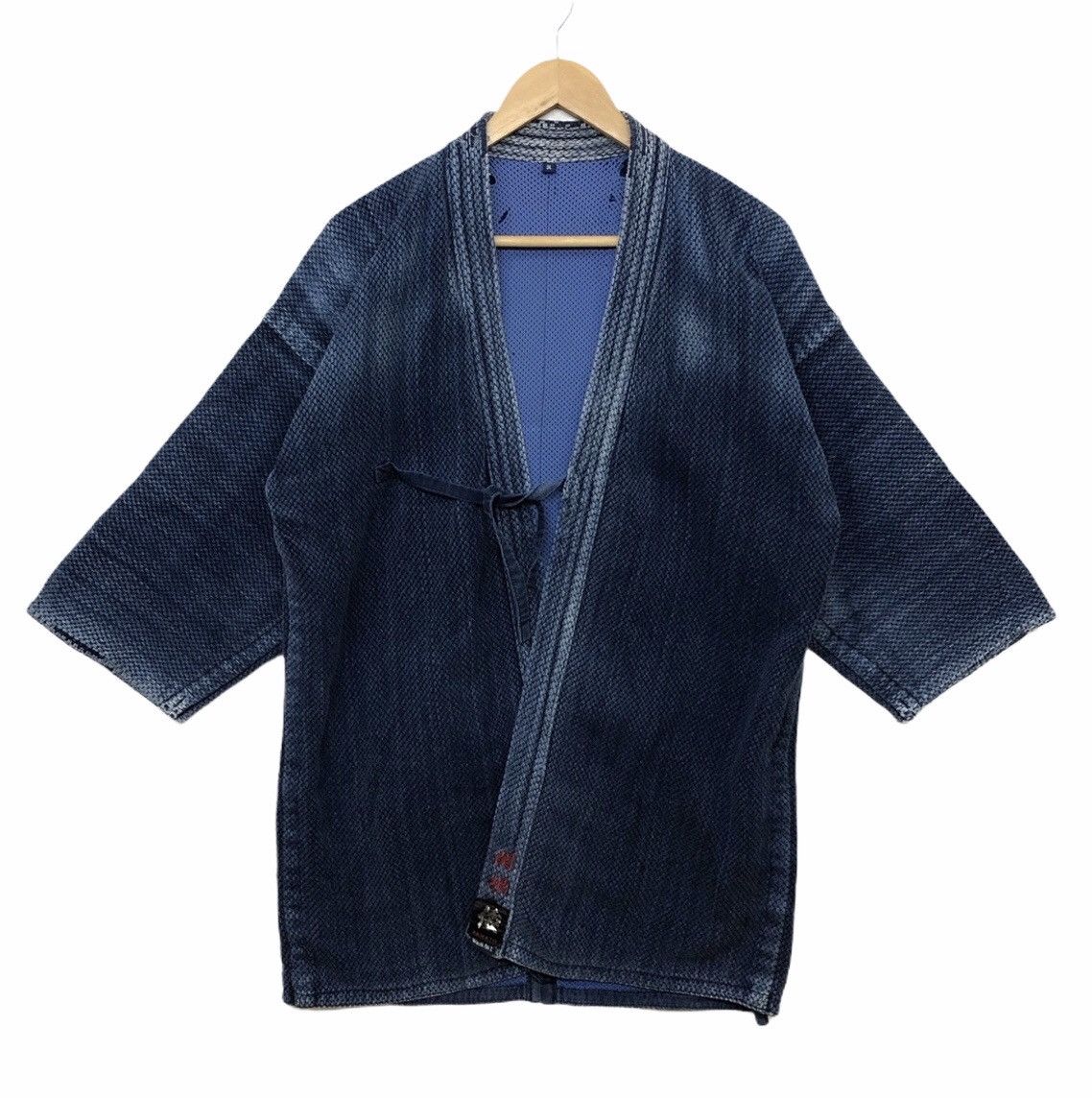 Indigo × Vintage Vintage Distressed Indigo Noragi Kimono Japan Size US M / EU 48-50 / 2 - 1 Thumbnail