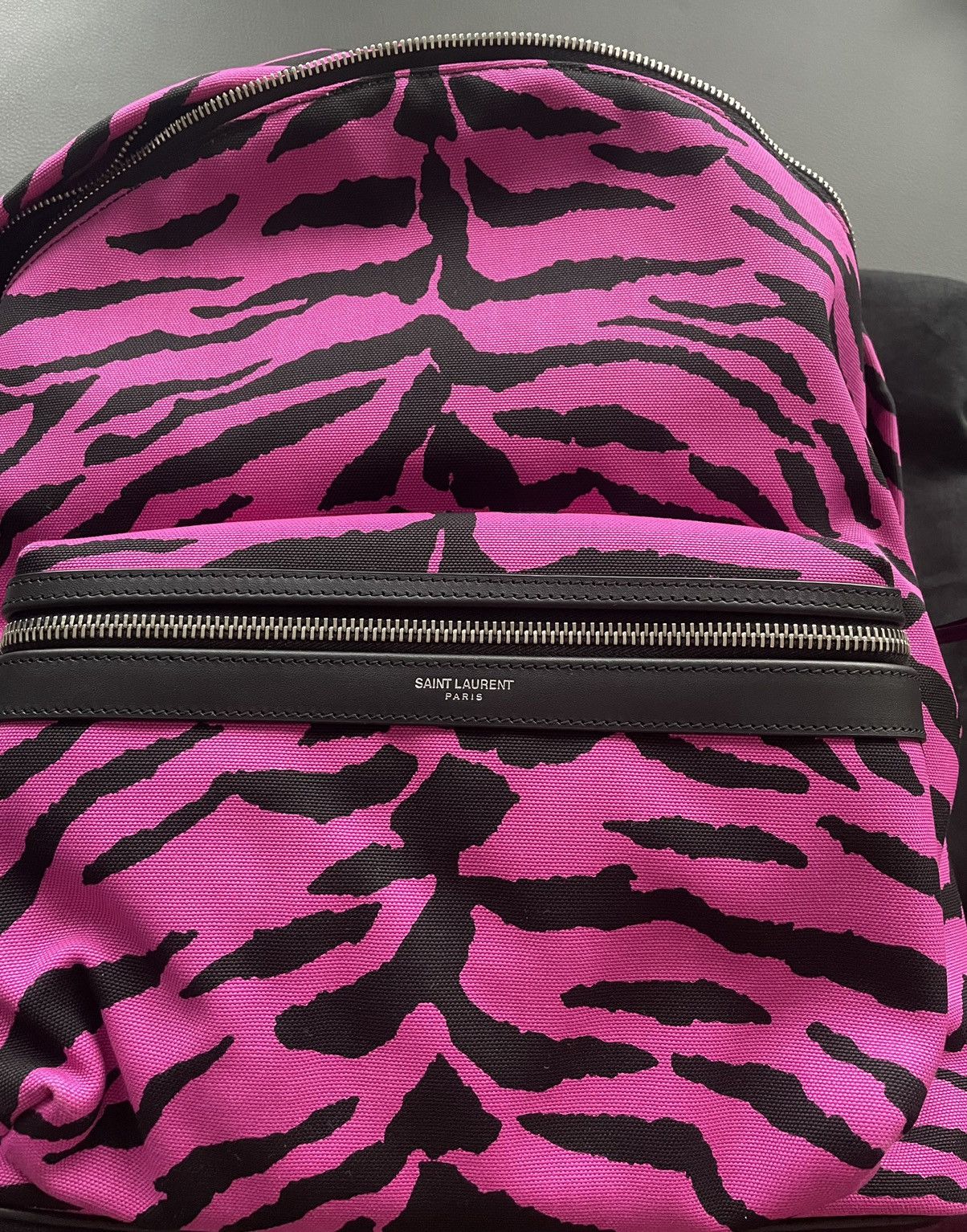 Hedi Slimane × Saint Laurent Paris × Yves Saint Laurent Brand NEW Sold Out Super Runway Iconic Tiger Print Backpack Size ONE SIZE - 9 Thumbnail