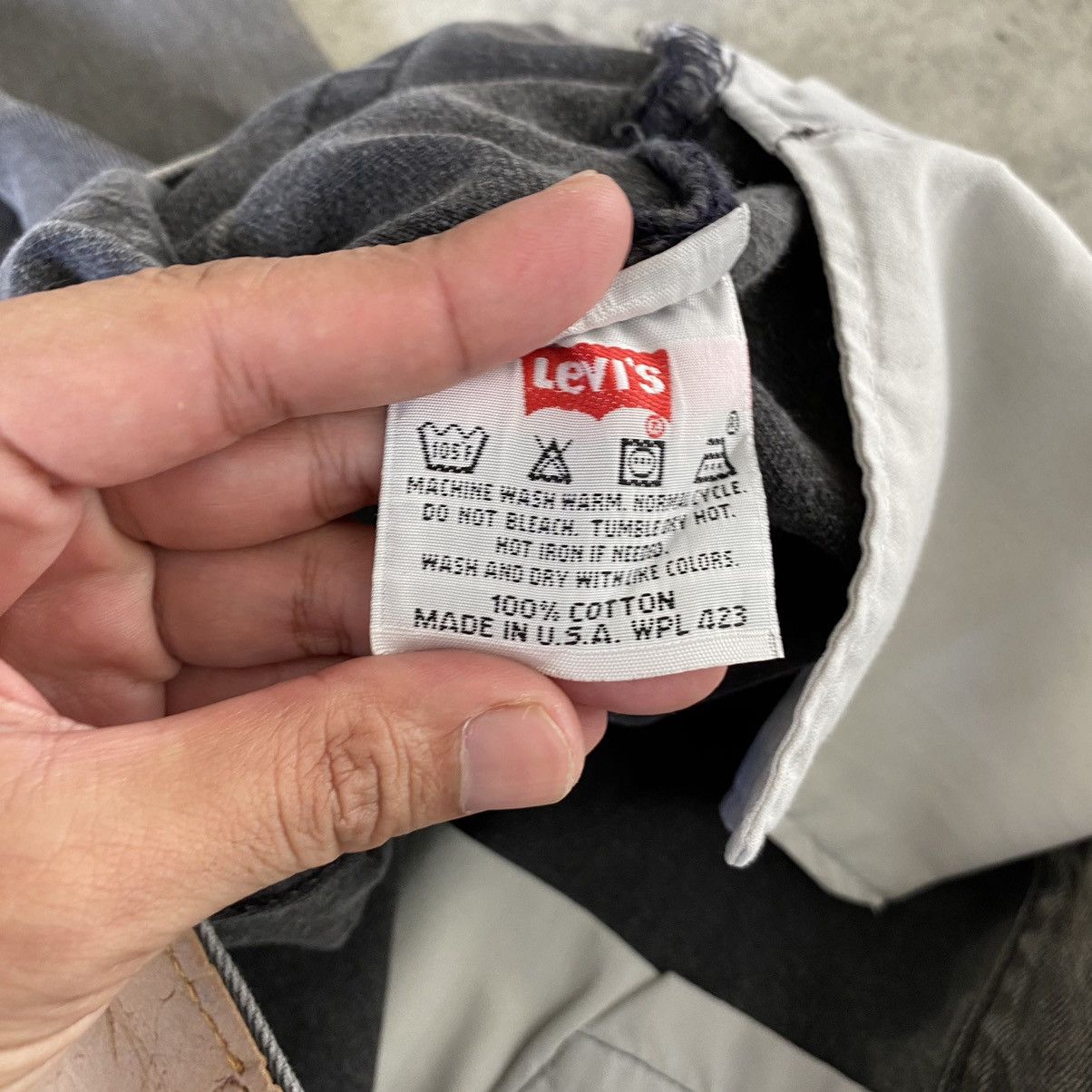 Levi's Vintage 1996 Levis 501 Sun Faded Black Denim Jeans Size US 35 - 19 Thumbnail