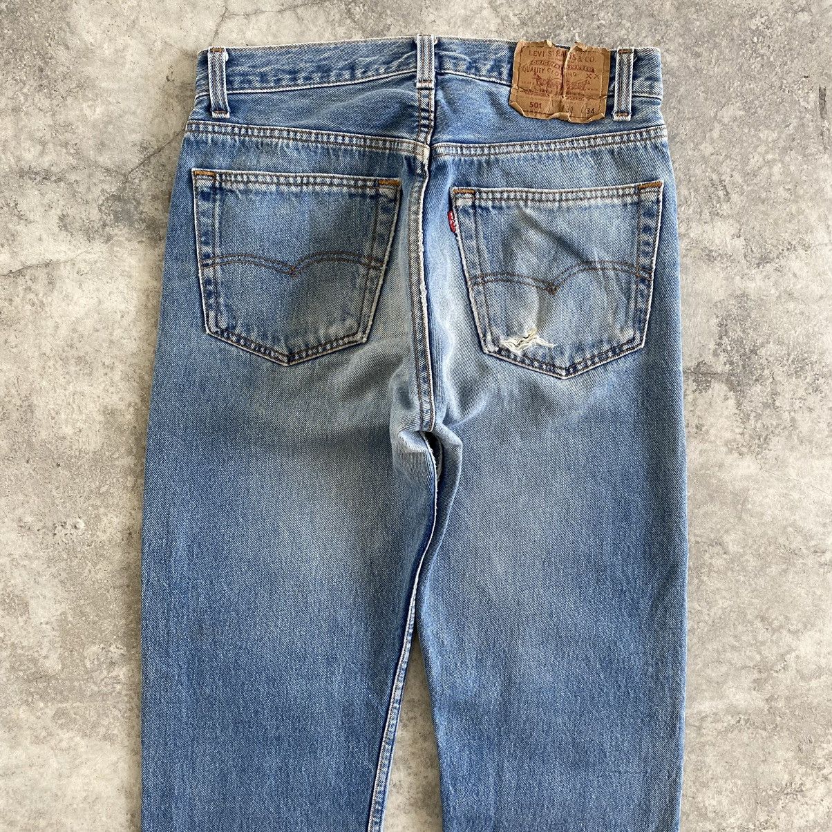 Levi's Size 29x31 Vintage 90’s Levis 501 Faded Stonewashed Jeans Size US 29 - 15 Thumbnail