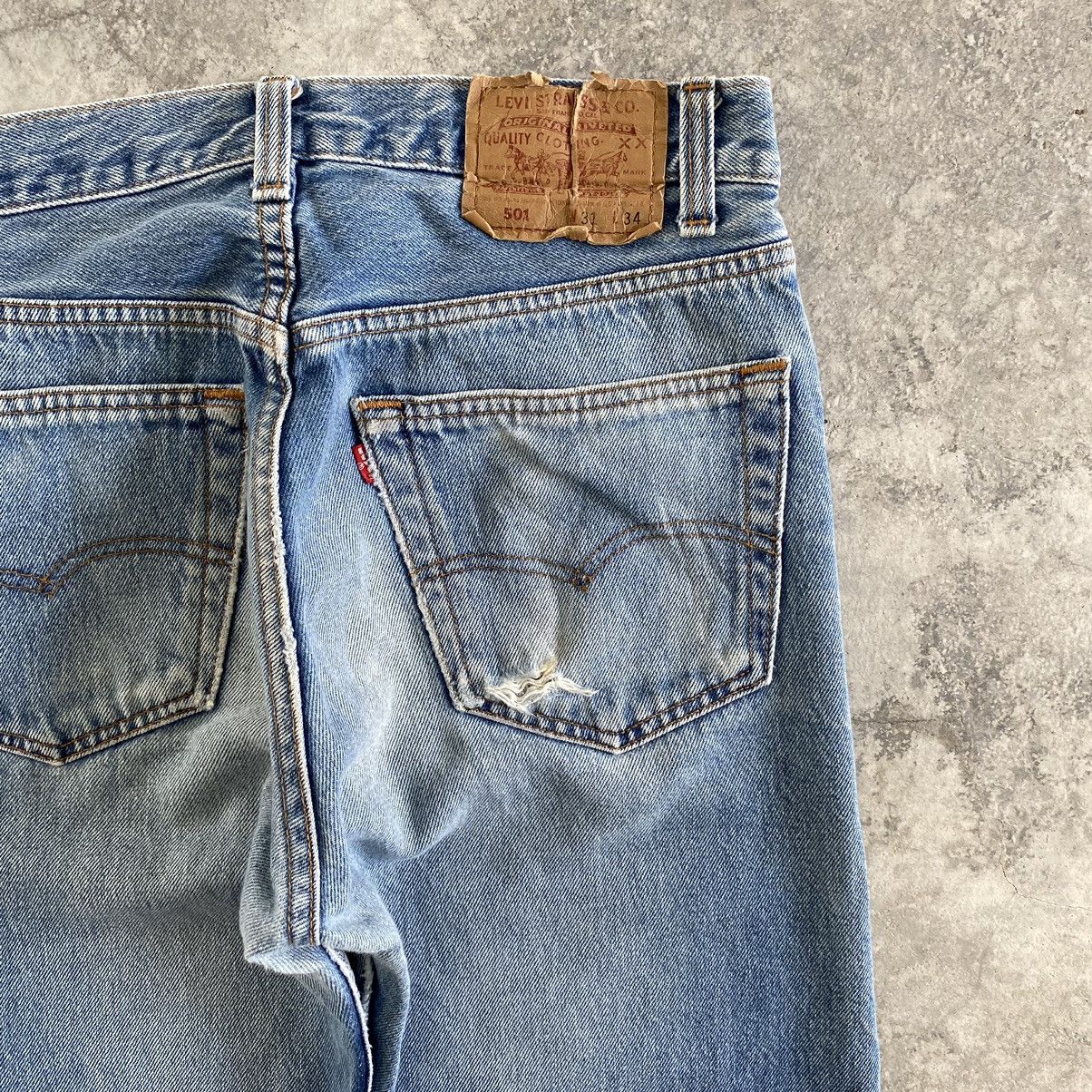 Levi's Size 29x31 Vintage 90’s Levis 501 Faded Stonewashed Jeans Size US 29 - 20 Thumbnail