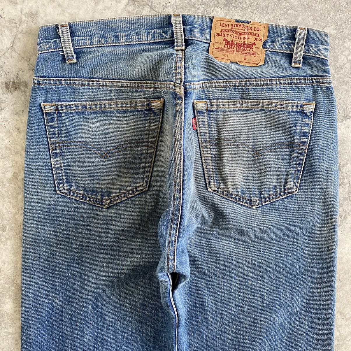 Levi's Vintage Late 80’s Levis 501 Faded Stonewashed Denim Jeans Size US 32 / EU 48 - 18 Thumbnail