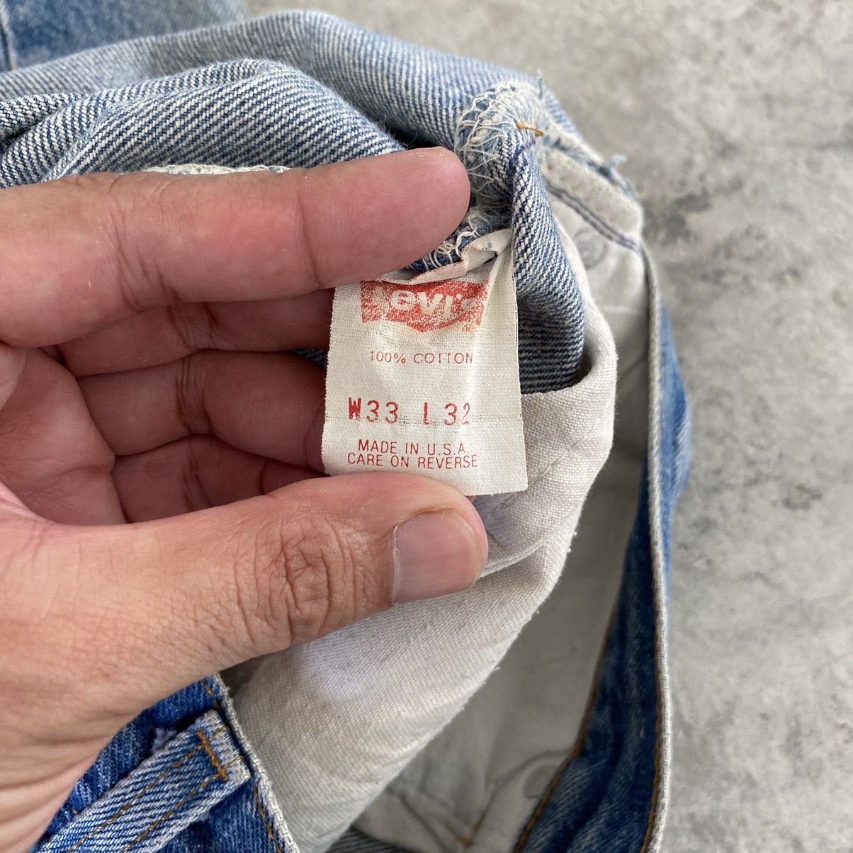 Levi's Vintage Late 80’s Levis 501 Faded Stonewashed Denim Jeans Size US 32 / EU 48 - 22 Thumbnail