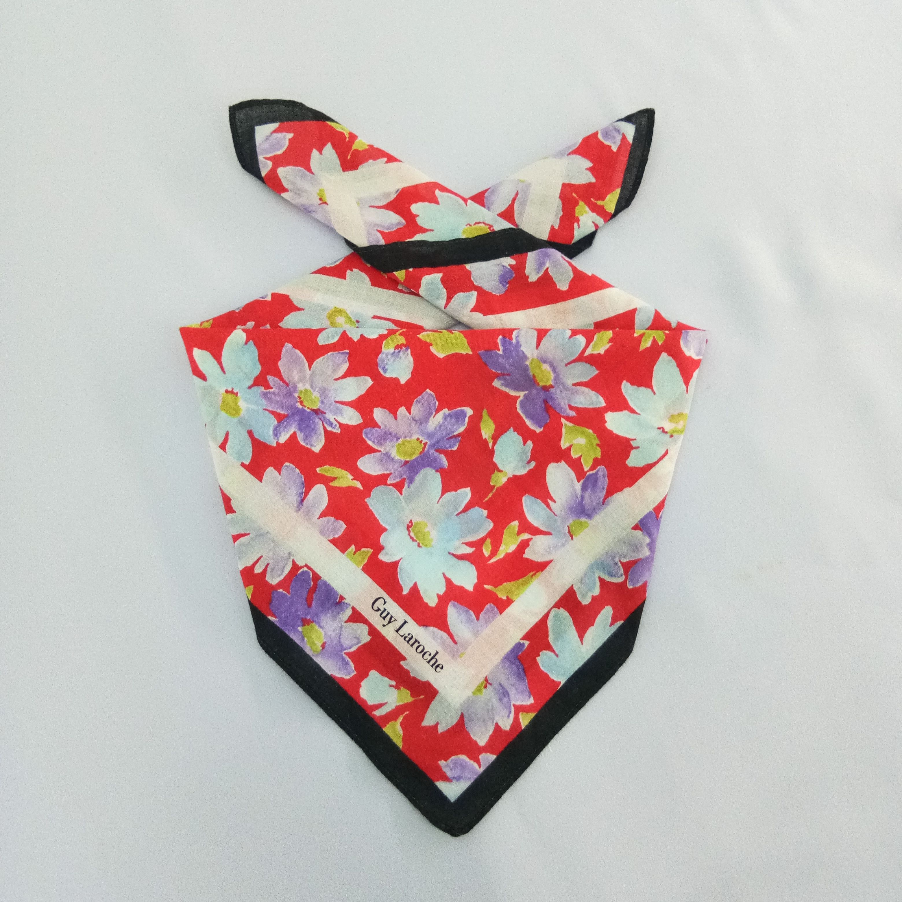 Vintage Guy Laroche Handkerchief Bandana - HKA608