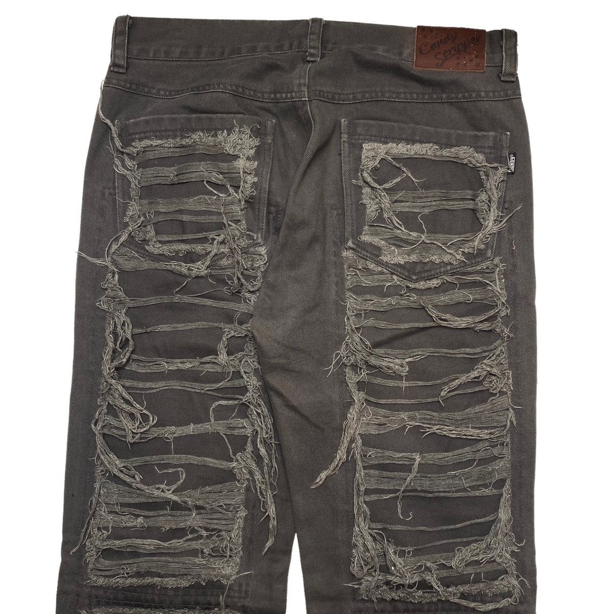 If Six Was Nine 1990s Candy Stripper - Crust Punk Mummy Denim Pants Size US 29 - 6 Thumbnail