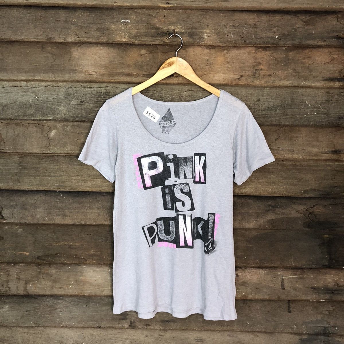 Seditionaries × Volcom Pink Is Punk volcom Grey Short Sleeve