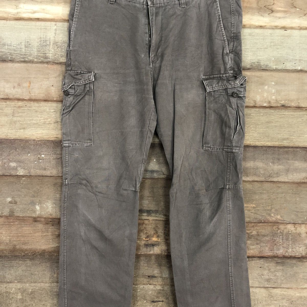 Japanese Brand DL Uniqlo Grey Multipocket utility Cargo Pants #c1017 Size US 32 / EU 48 - 4 Thumbnail