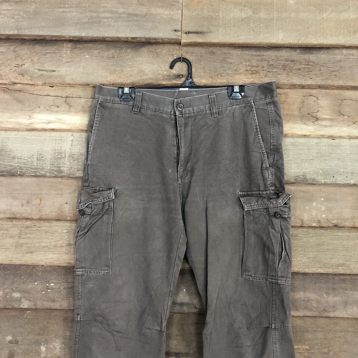 Japanese Brand DL Uniqlo Grey Multipocket utility Cargo Pants #c1017 Size US 32 / EU 48 - 2 Thumbnail