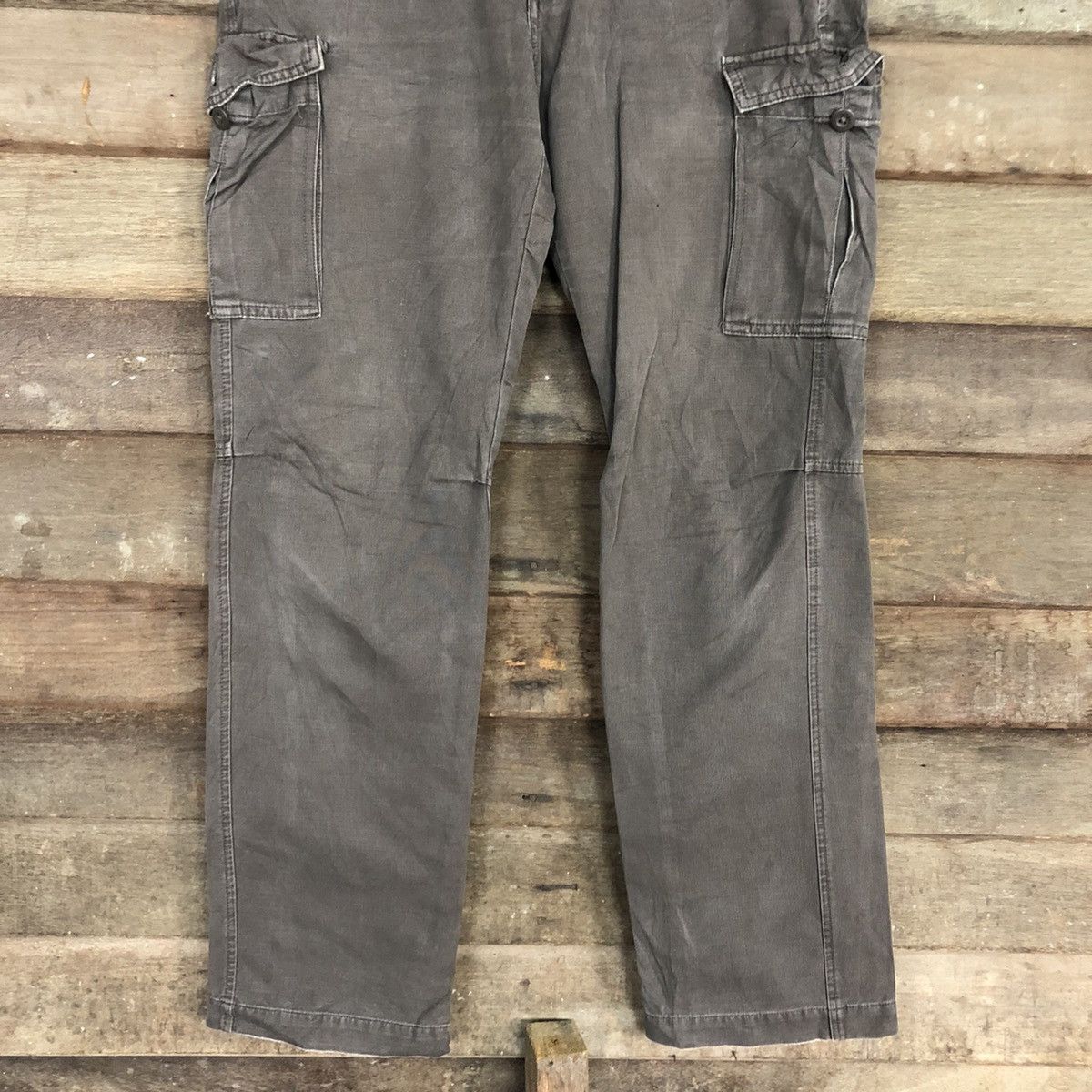 Japanese Brand DL Uniqlo Grey Multipocket utility Cargo Pants #c1017 Size US 32 / EU 48 - 3 Thumbnail