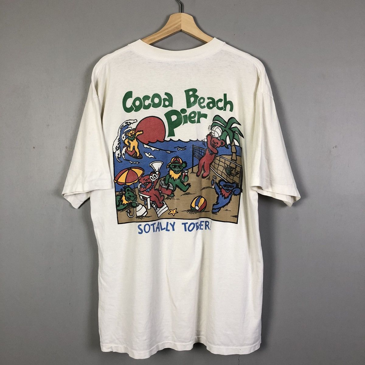image of Band Tees x Vintage 90's Greatful Dead Cocoa Beach Pier Band Tshirt in White, Men's (Size XL)