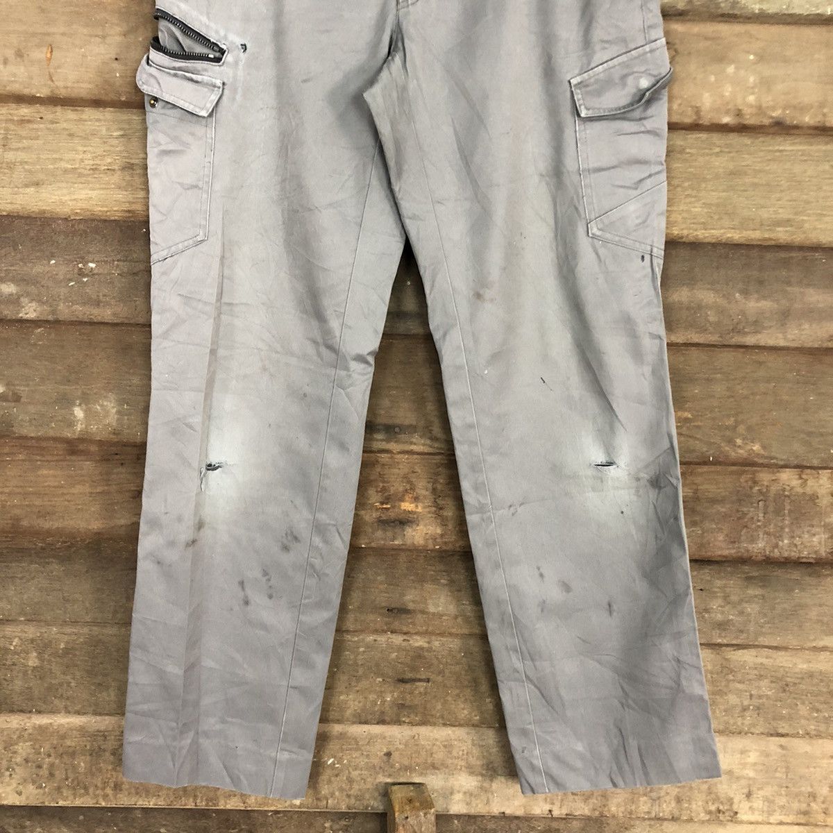 Japanese Brand Japan Grey Multipocket Cargo Pants #c1024 Size US 28 / EU 44 - 3 Thumbnail