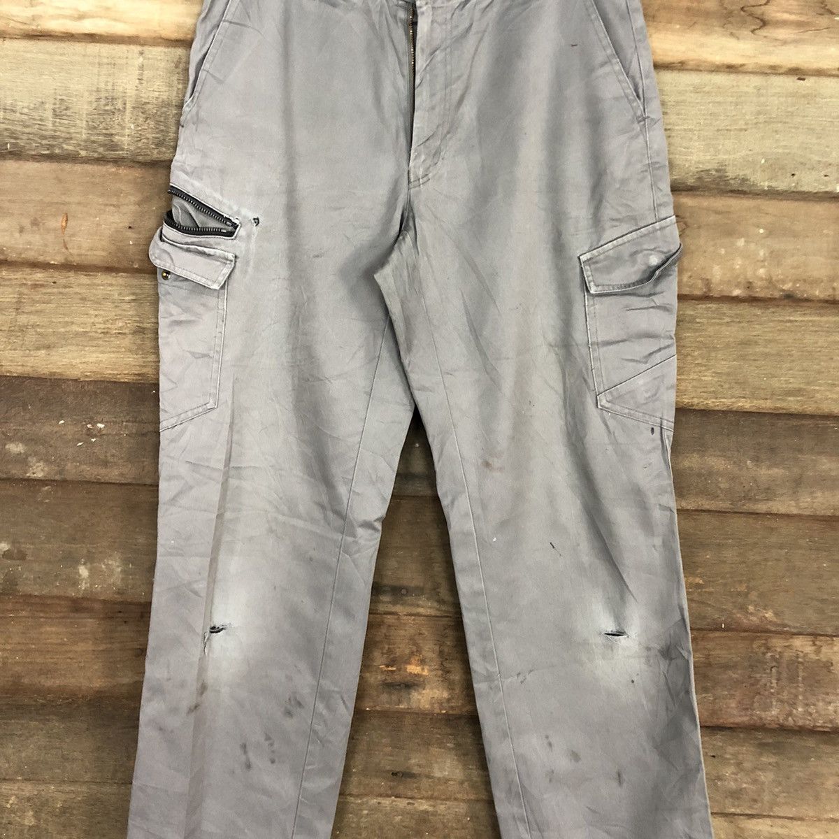 Japanese Brand Japan Grey Multipocket Cargo Pants #c1024 Size US 28 / EU 44 - 4 Thumbnail
