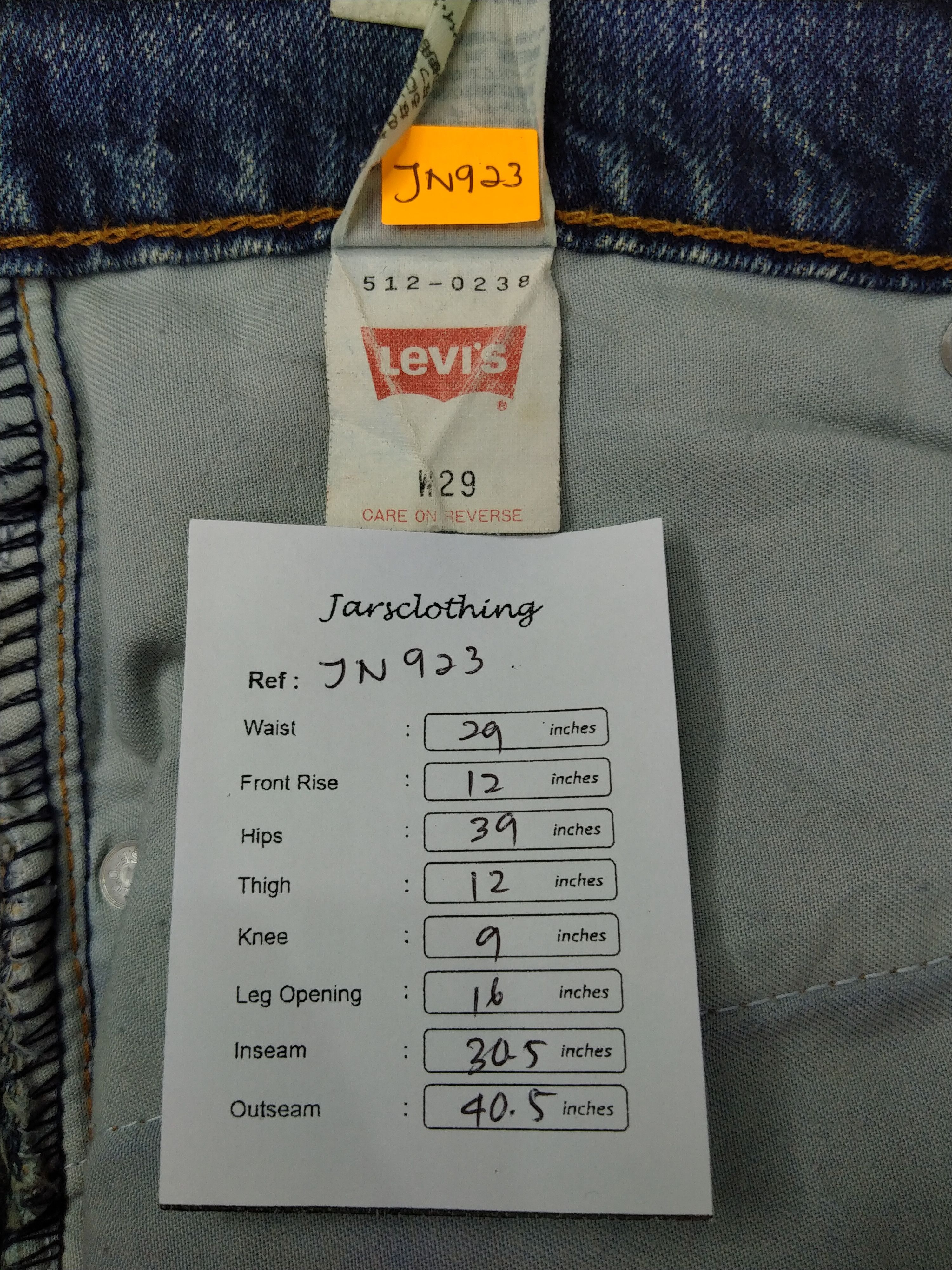 Levi's Faded Blue Vintage Levi's 512 Jeans 29x30.5 Denim -JN923 Size US 29 - 8 Thumbnail
