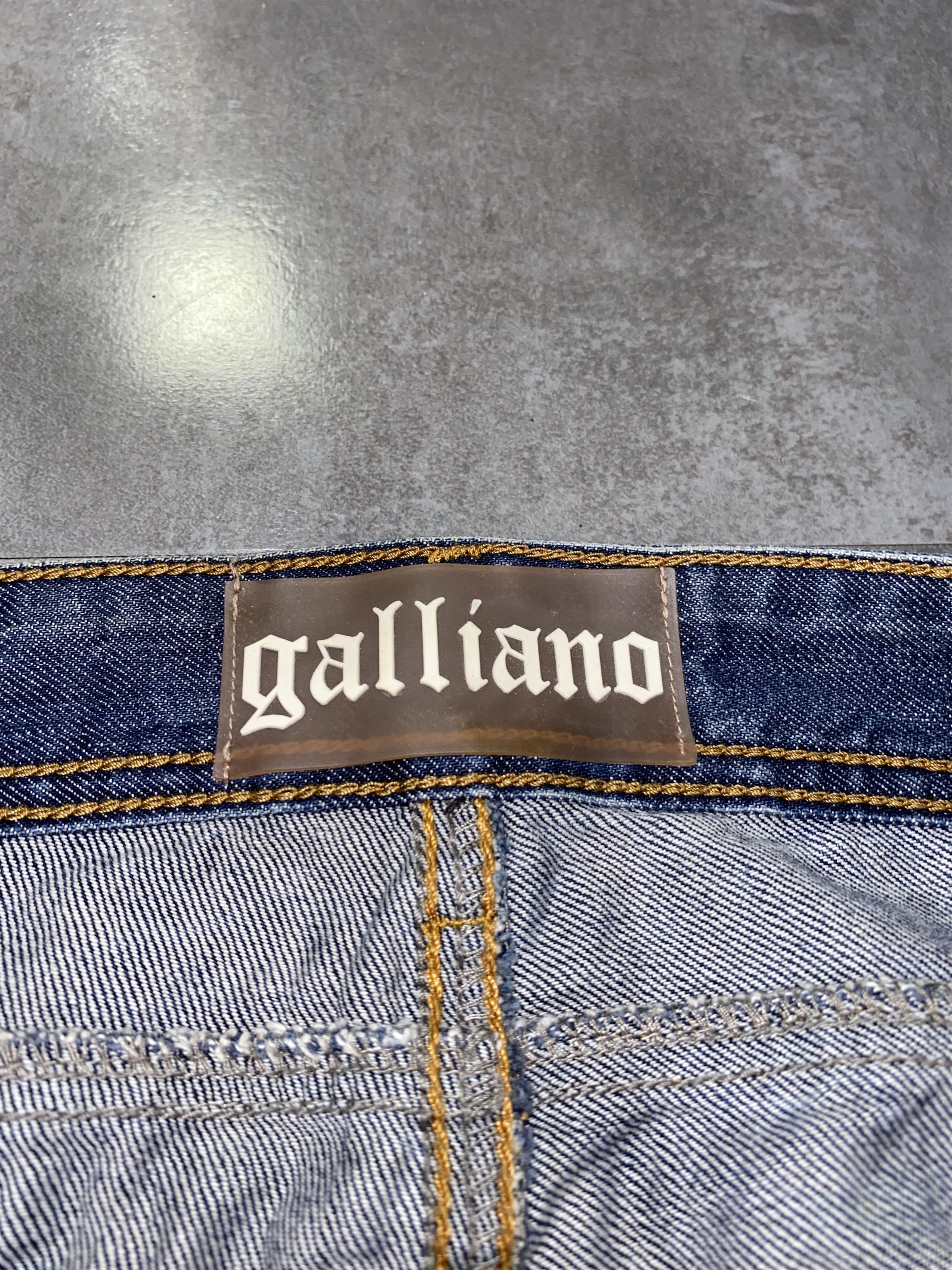 John Galliano Galliano Distressed Zipped Denim Biker Pants Size US 30 / EU 46 - 13 Thumbnail