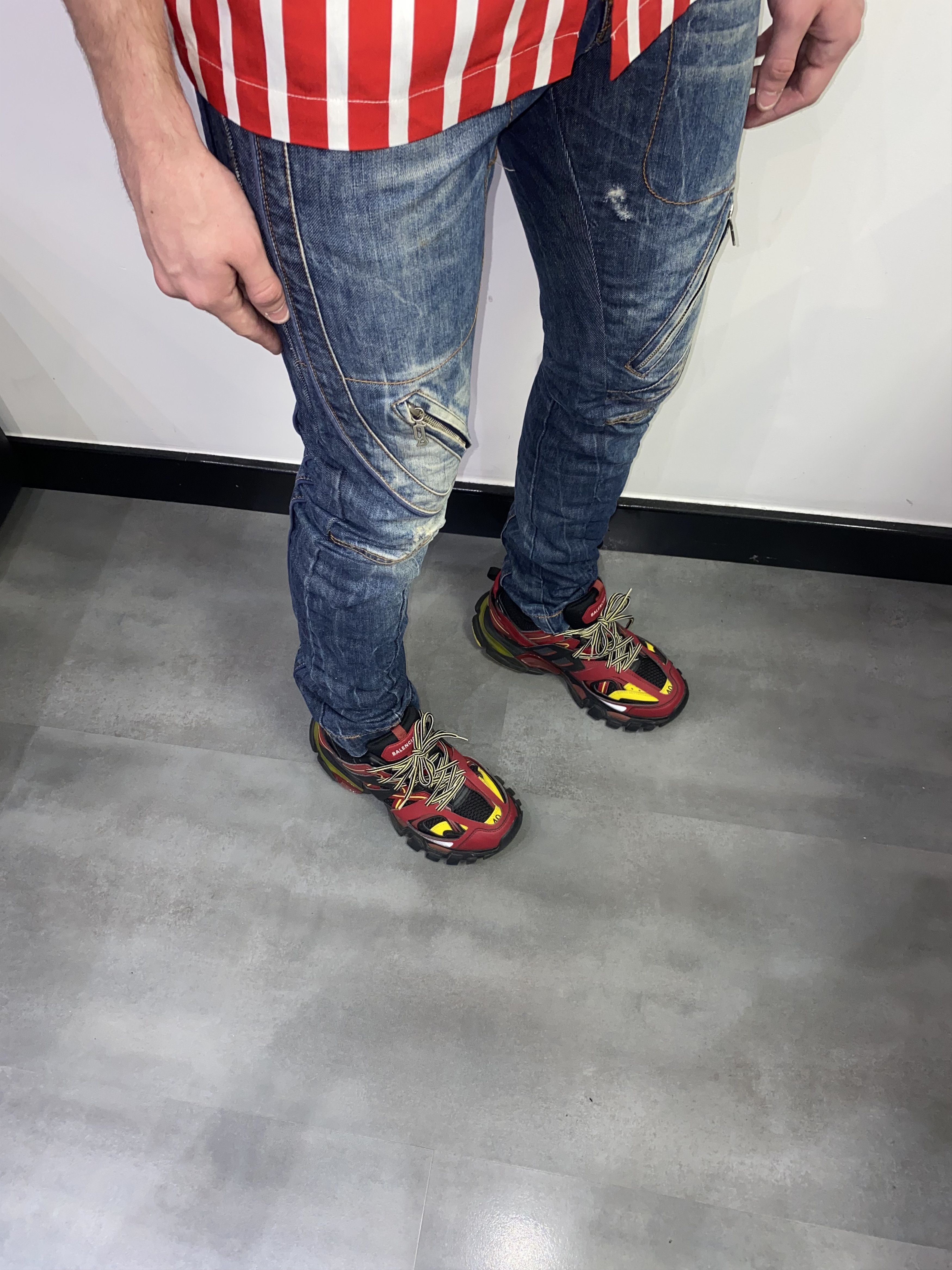 John Galliano Galliano Distressed Zipped Denim Biker Pants Size US 30 / EU 46 - 10 Thumbnail