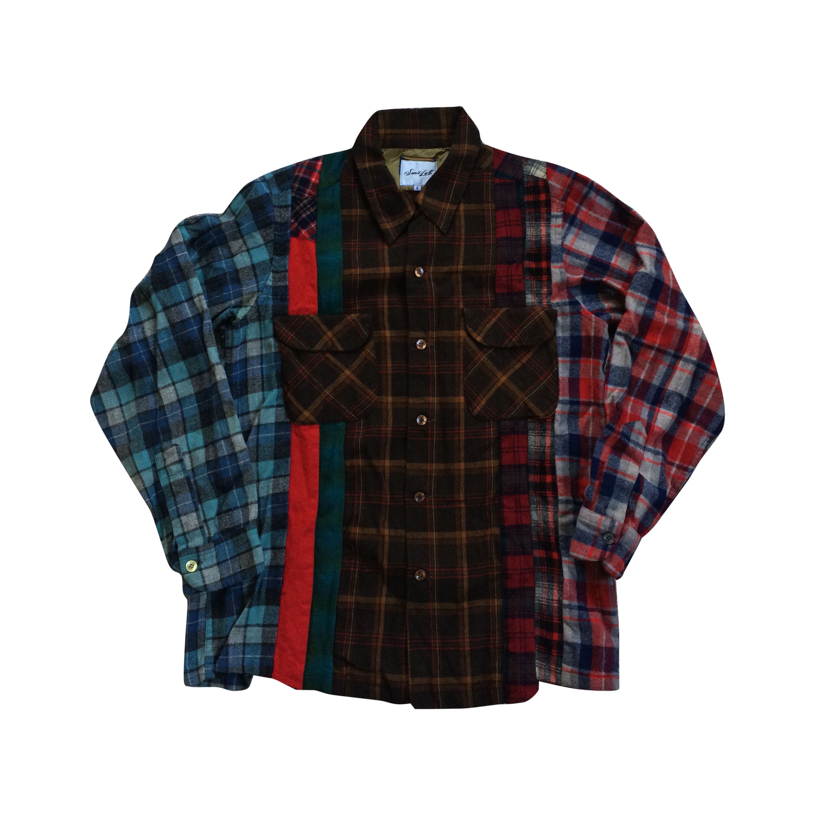 image of Needles x Sonic Lab Early 7 Cut Rebuild Wool Flannel! in Mix, Men's (Size Small)