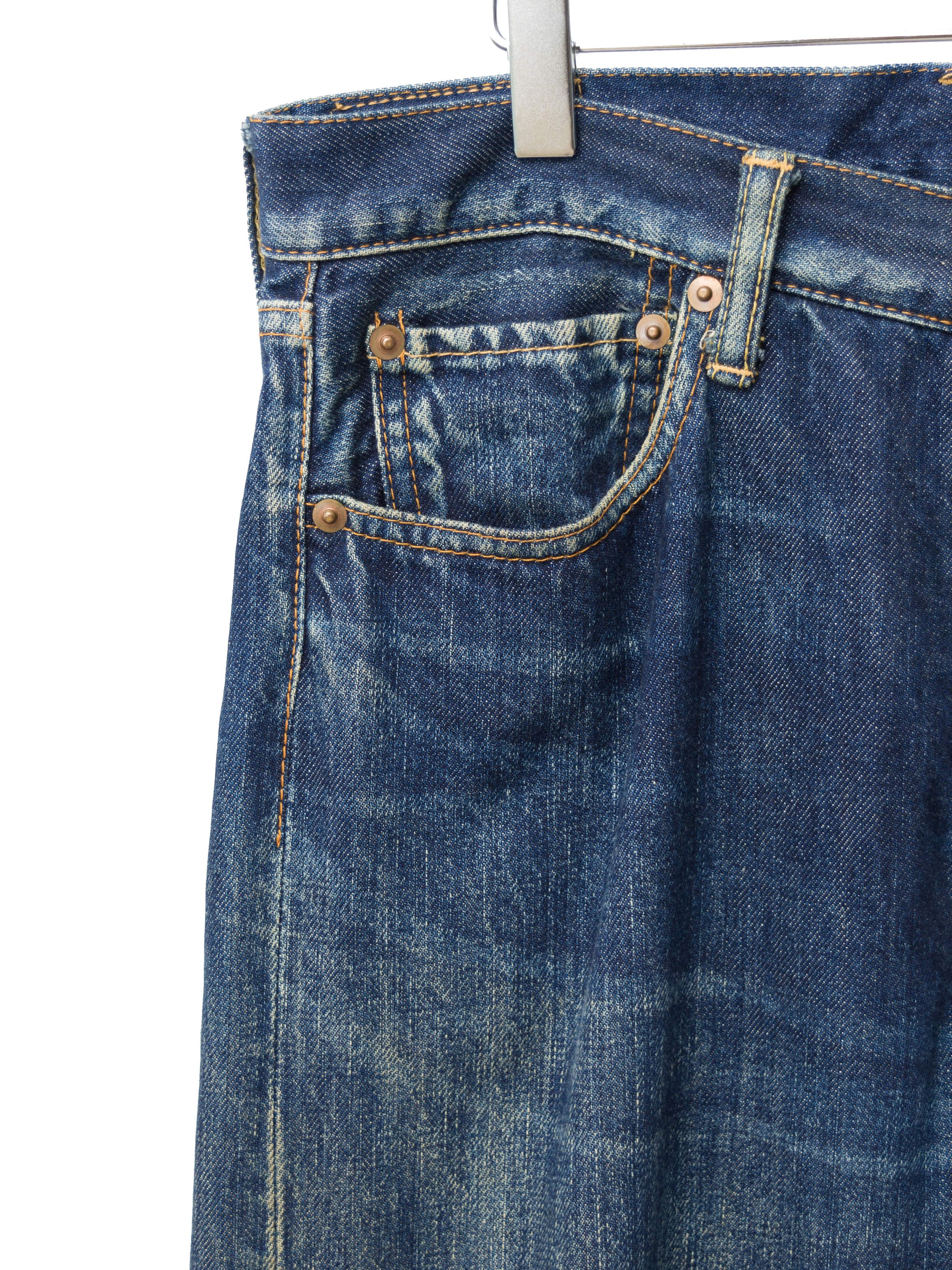 Yohji Yamamoto × Ys For Men spotted horse jeans / hand faded