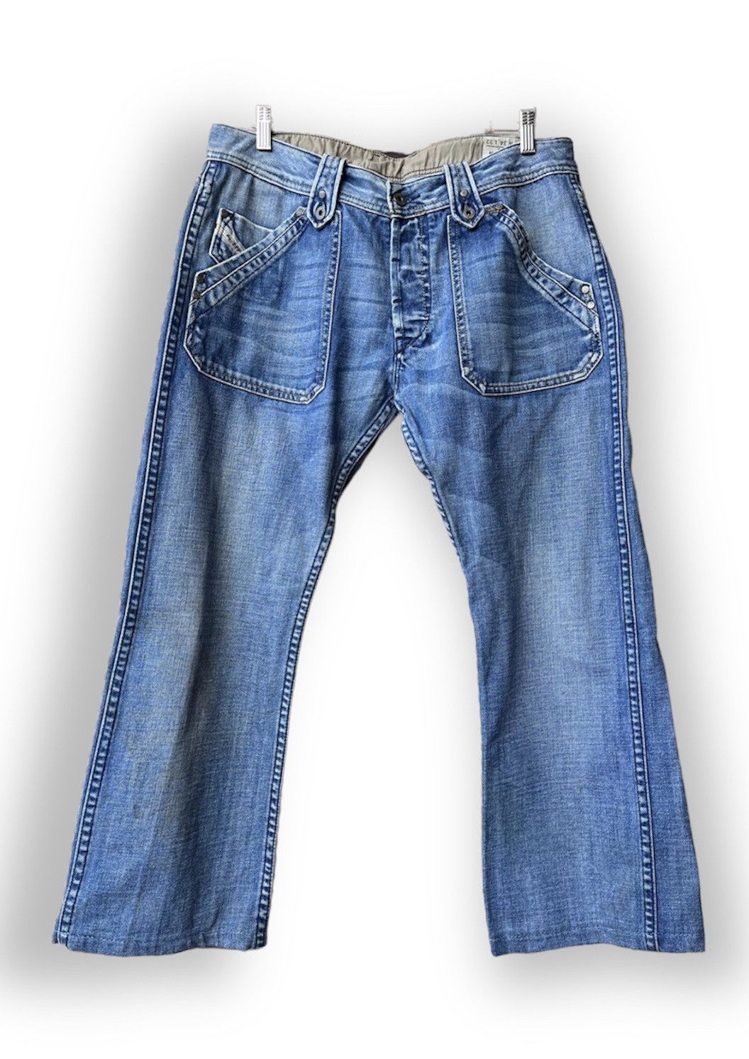 Diesel × Vintage Steals Diesel Kardeef Denim Big Pocket Front Loose Style Size US 34 / EU 50 - 1 Thumbnail