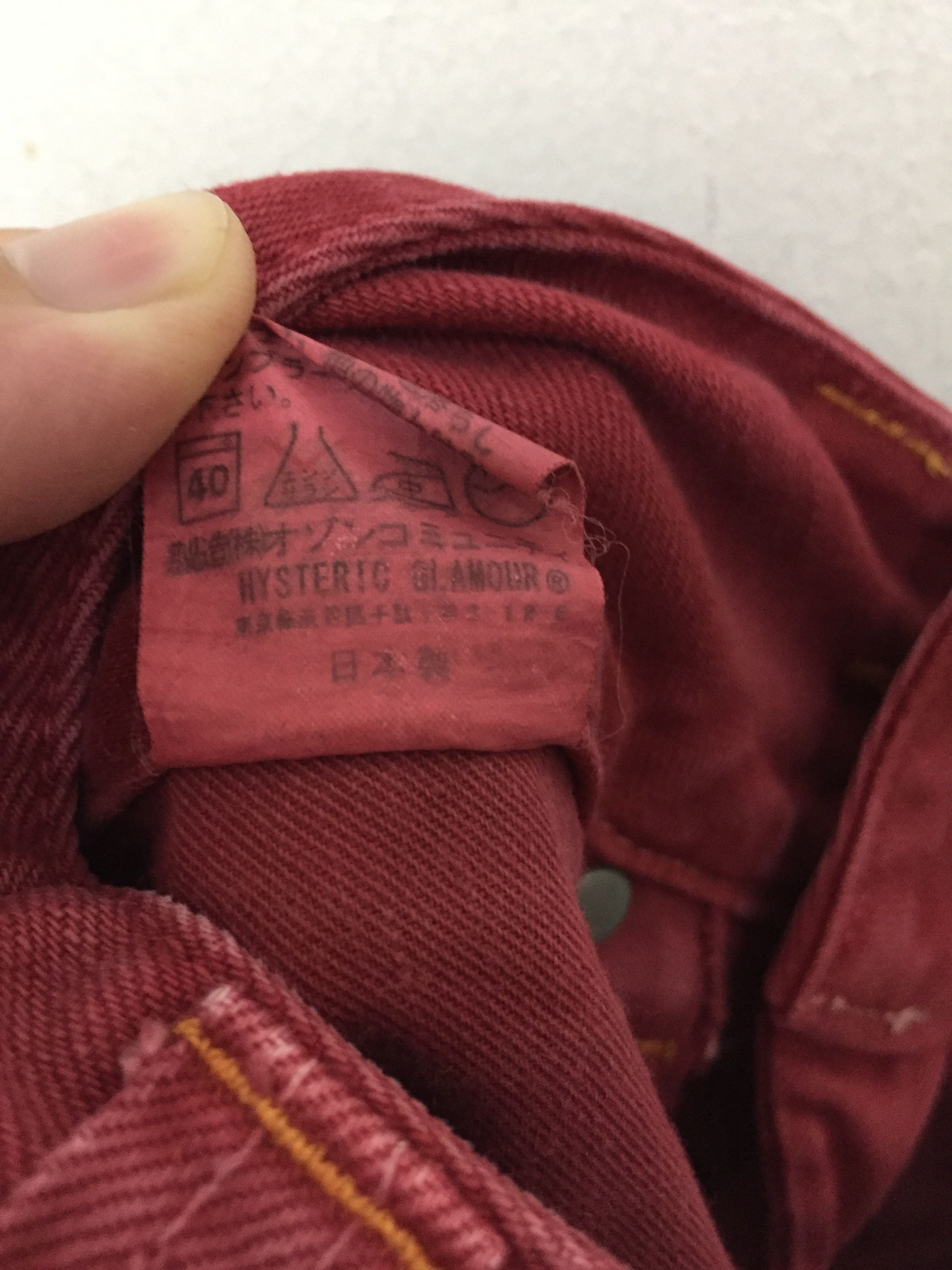 Hysteric Glamour HYSTERIC GLAMOUR Red distressed Denim Size 30" / US 8 / IT 44 - 10 Thumbnail
