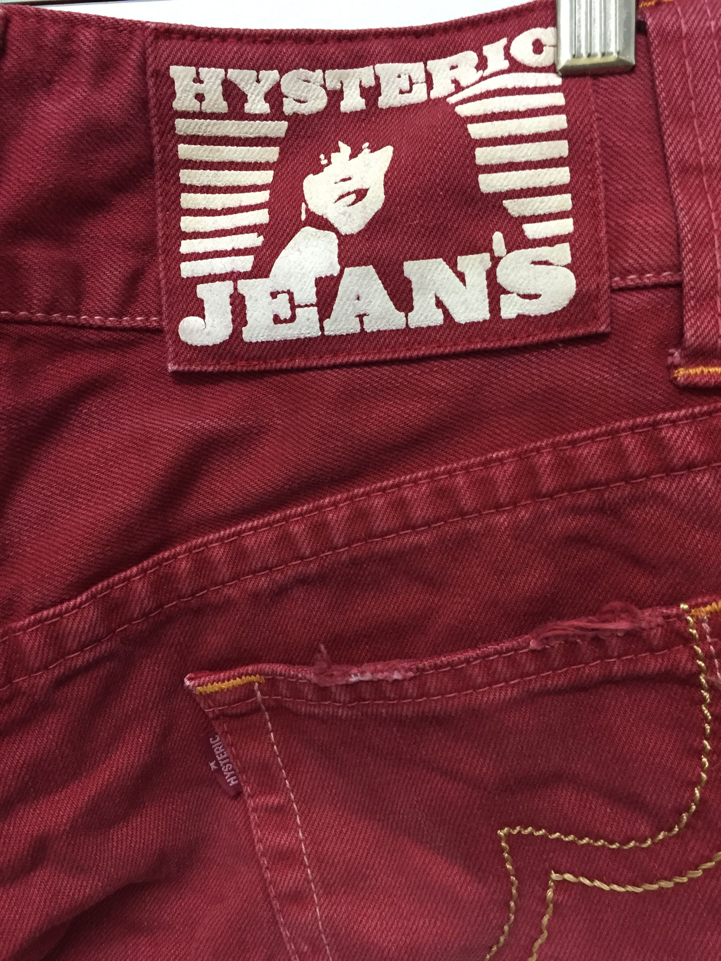 Hysteric Glamour HYSTERIC GLAMOUR Red distressed Denim Size 30" / US 8 / IT 44 - 4 Thumbnail