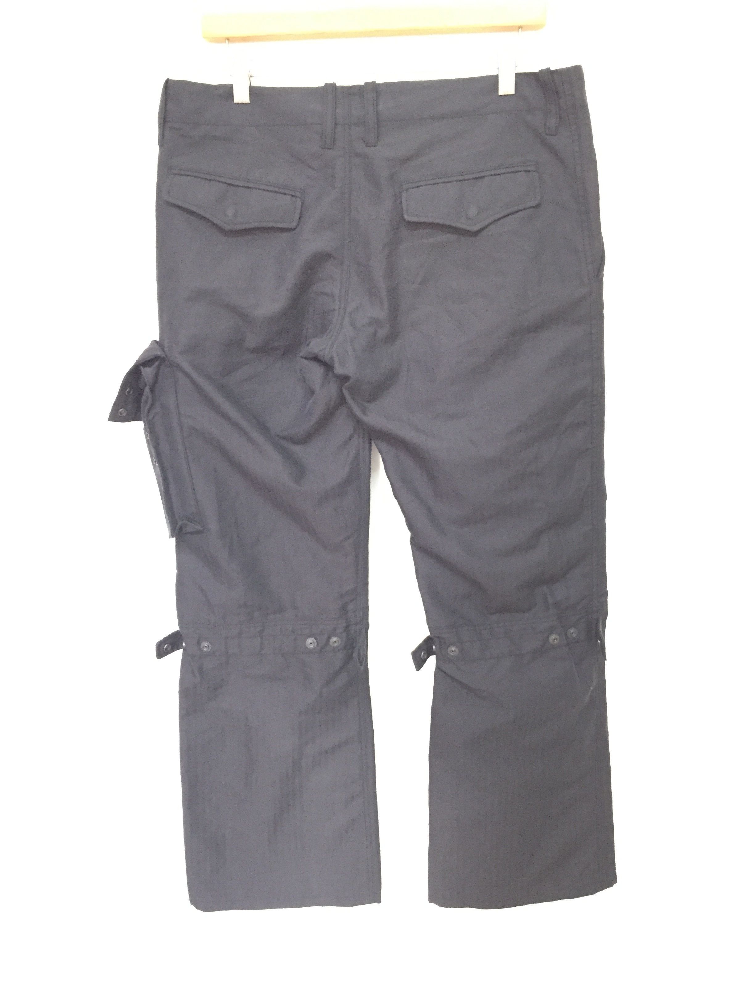 Japanese Brand × Kiminori Morishita × Tete Homme herringbone gas mask 3D Pocket bondage cargos flare pants Size US 35 - 8 Thumbnail
