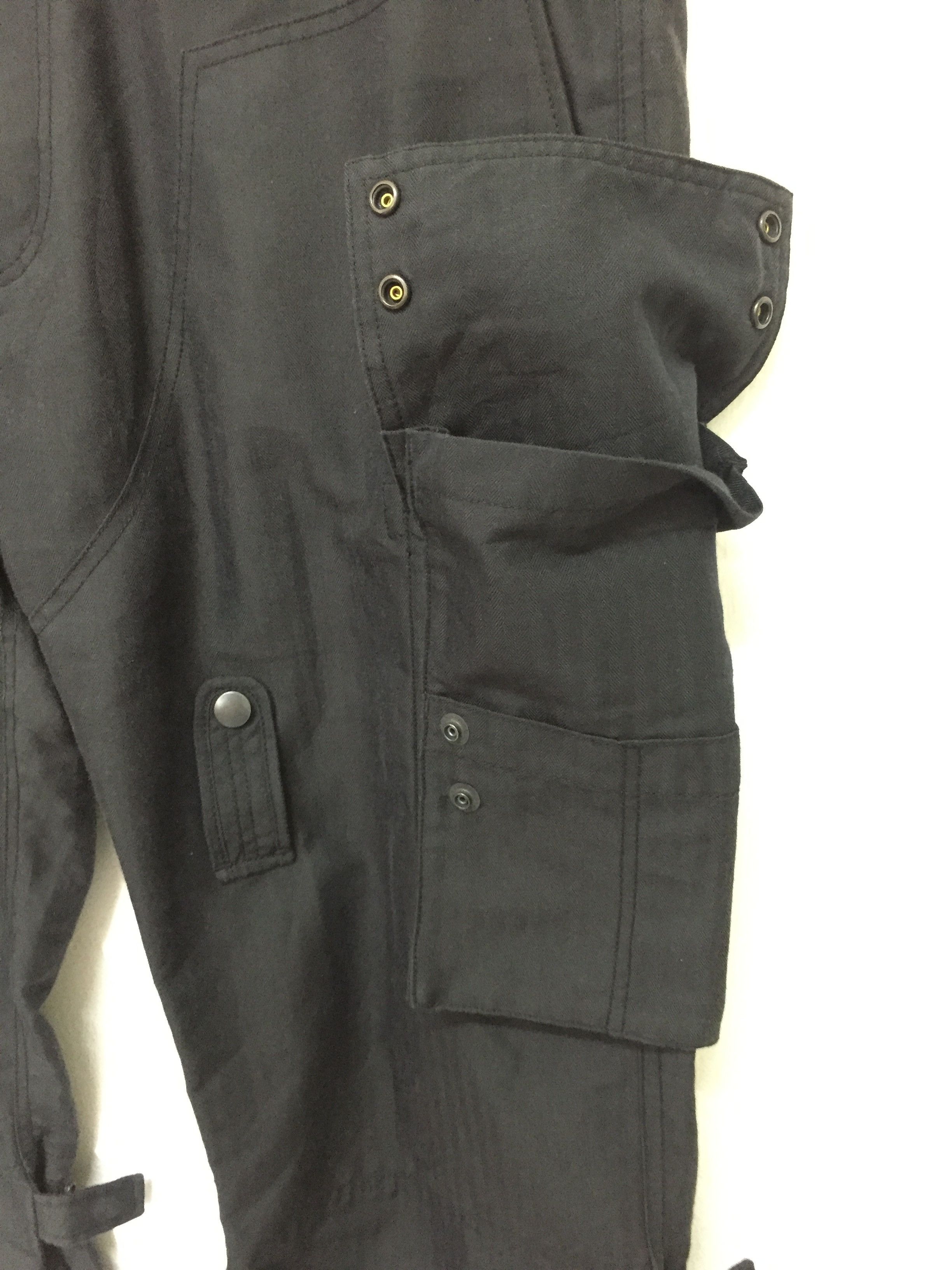 Japanese Brand × Kiminori Morishita × Tete Homme herringbone gas mask 3D Pocket bondage cargos flare pants Size US 35 - 5 Thumbnail