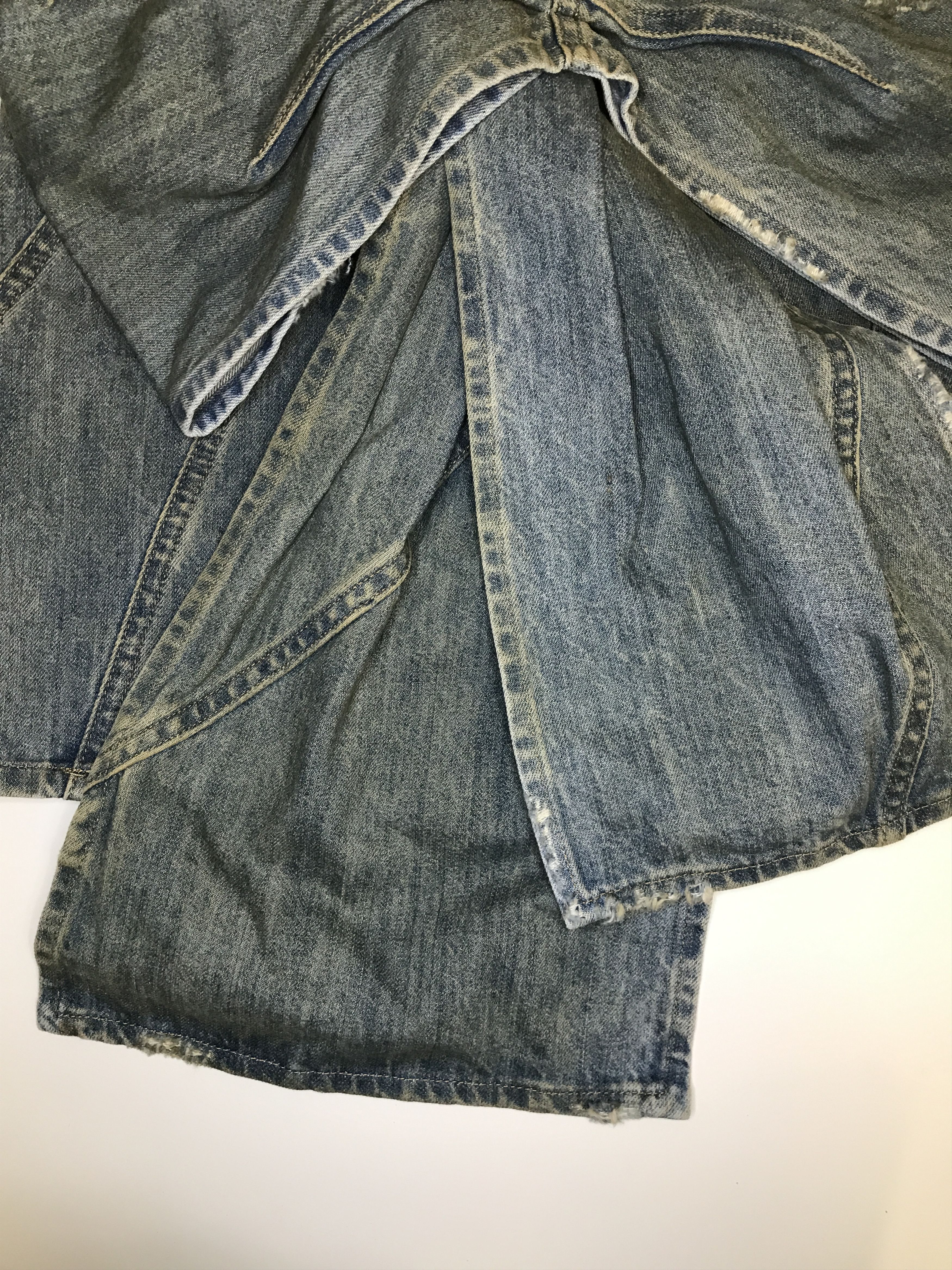 Miu Miu Miu Miu Denim Bow Mini Skirt (0732) Size 26" / US 2 / IT 38 - 10 Thumbnail