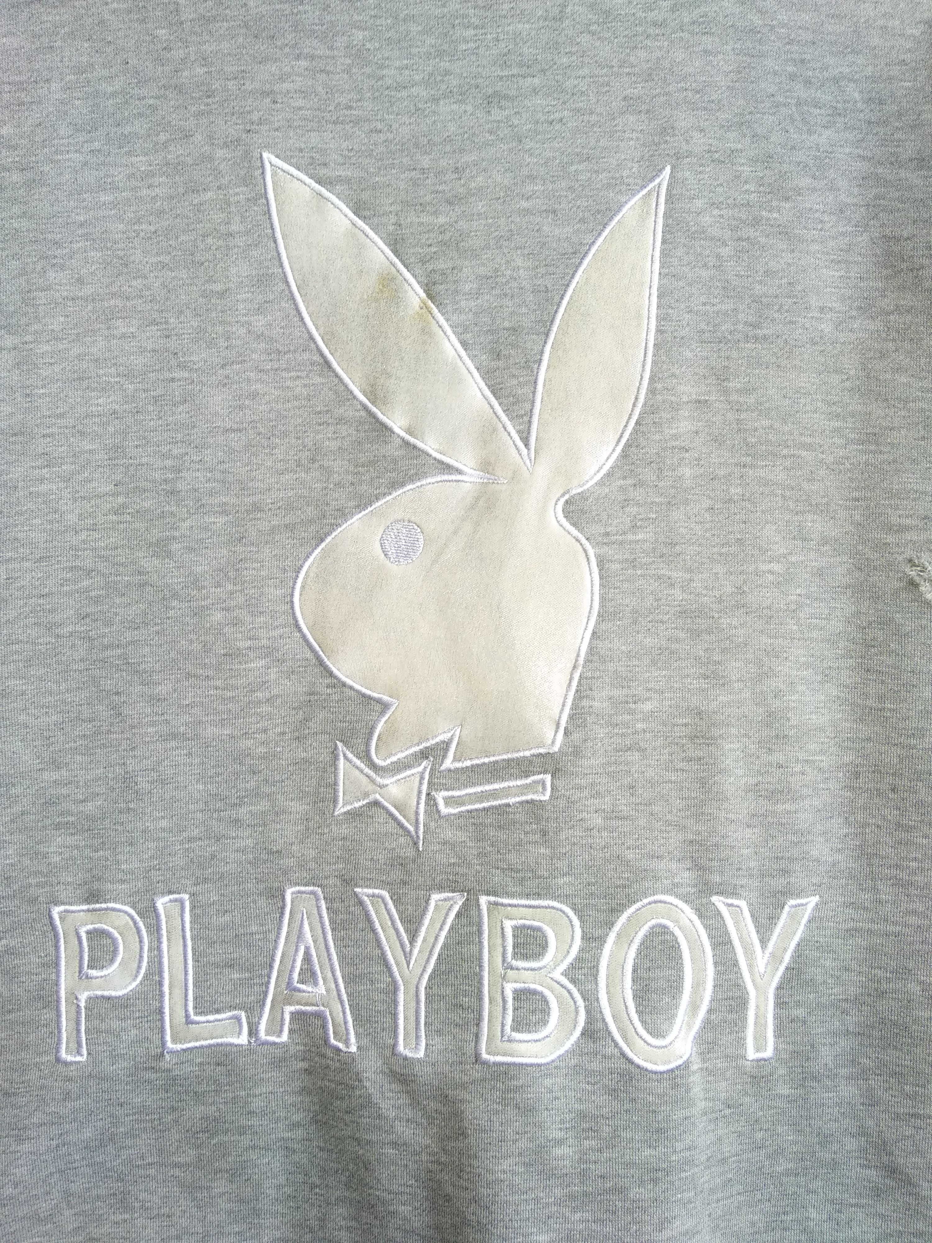 Playboy Vintage Playboy Big Logo Sweatshirt/Size L/Gray Colour Size US L / EU 52-54 / 3 - 6 Thumbnail