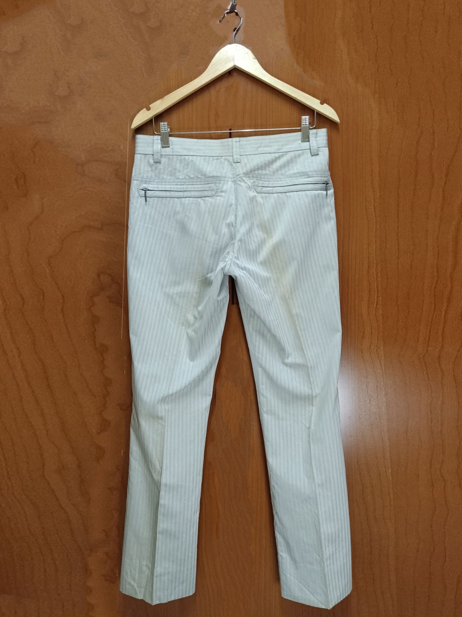 Katharine Hamnett London KATHARINE HAMNETT London Lite Gray Striped Pants Size US 32 / EU 48 - 2 Thumbnail