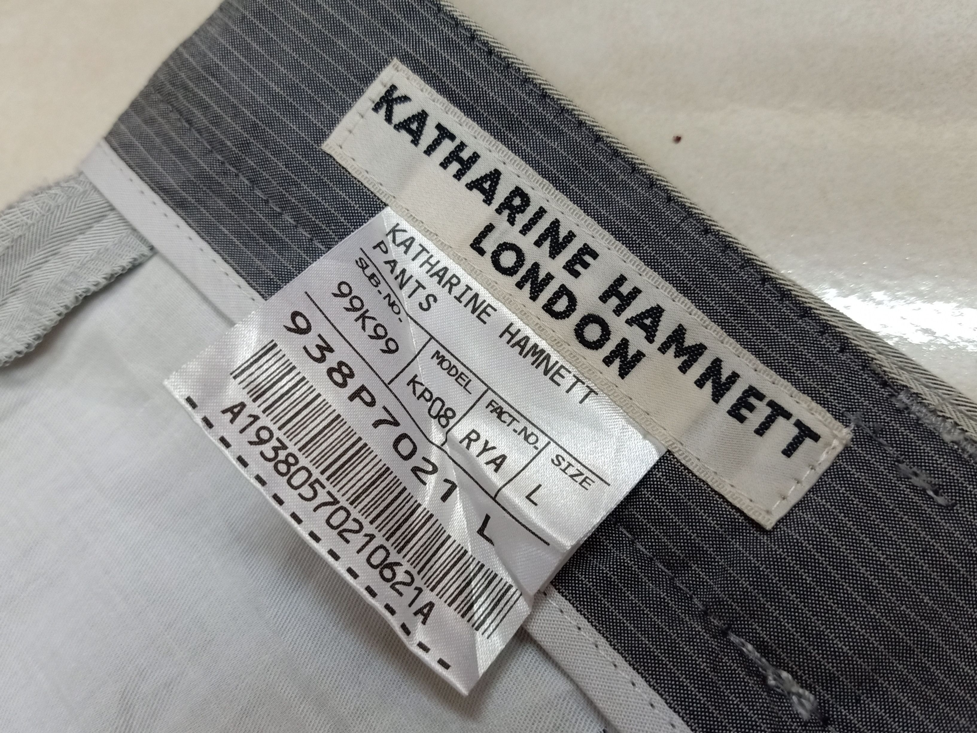 Katharine Hamnett London KATHARINE HAMNETT London Lite Gray Striped Pants Size US 32 / EU 48 - 9 Thumbnail