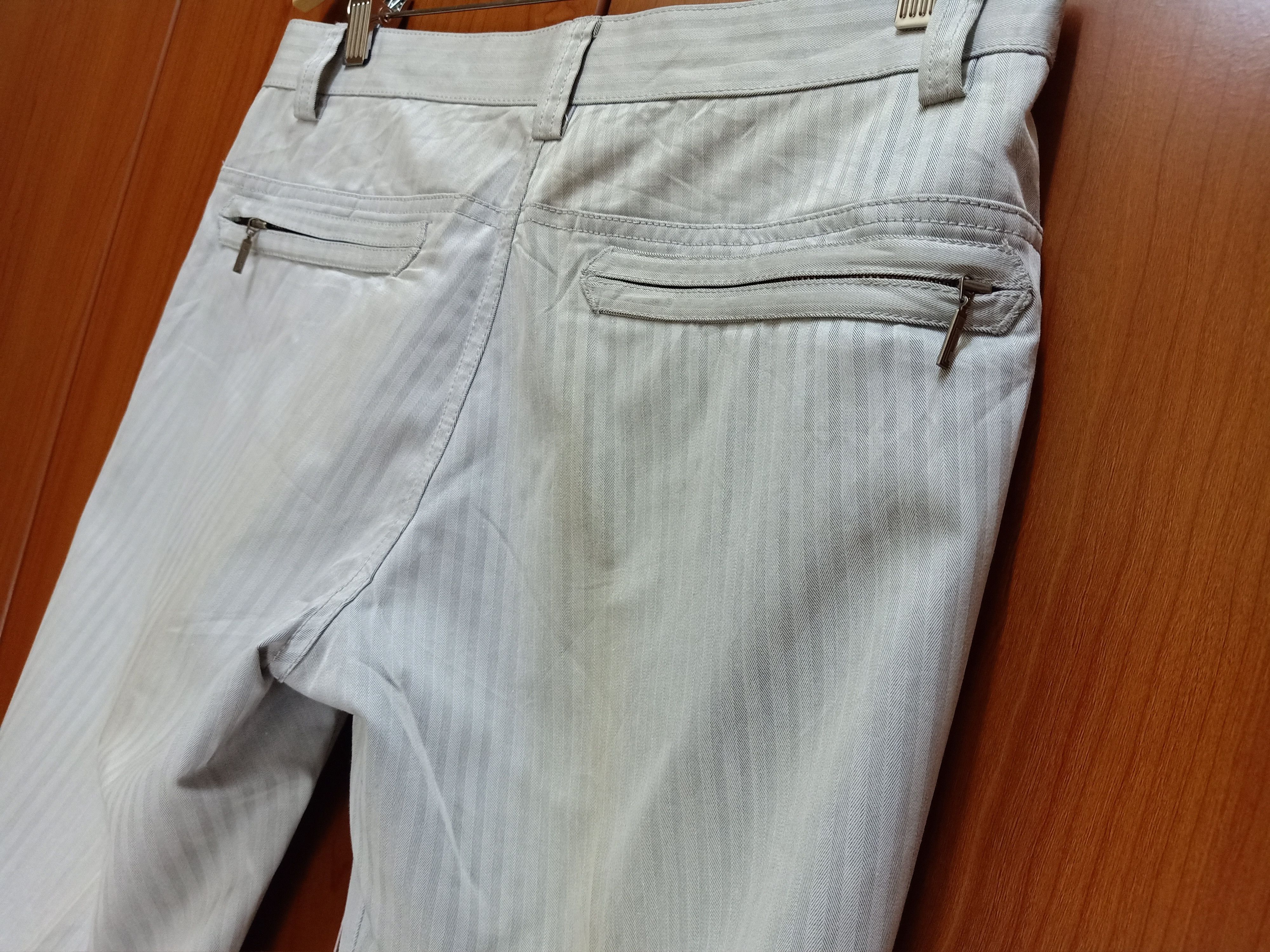Katharine Hamnett London KATHARINE HAMNETT London Lite Gray Striped Pants Size US 32 / EU 48 - 6 Thumbnail