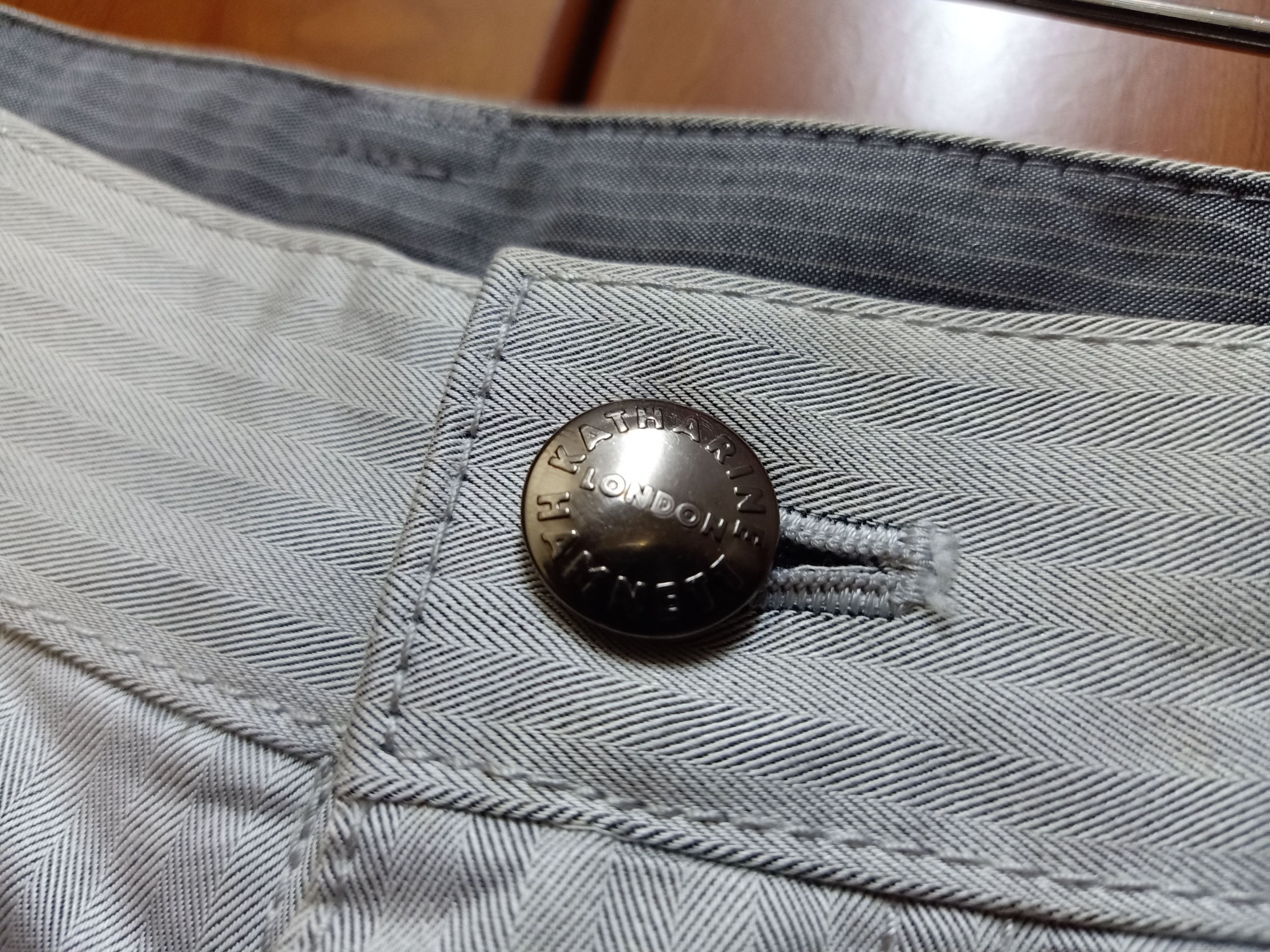 Katharine Hamnett London KATHARINE HAMNETT London Lite Gray Striped Pants Size US 32 / EU 48 - 4 Thumbnail