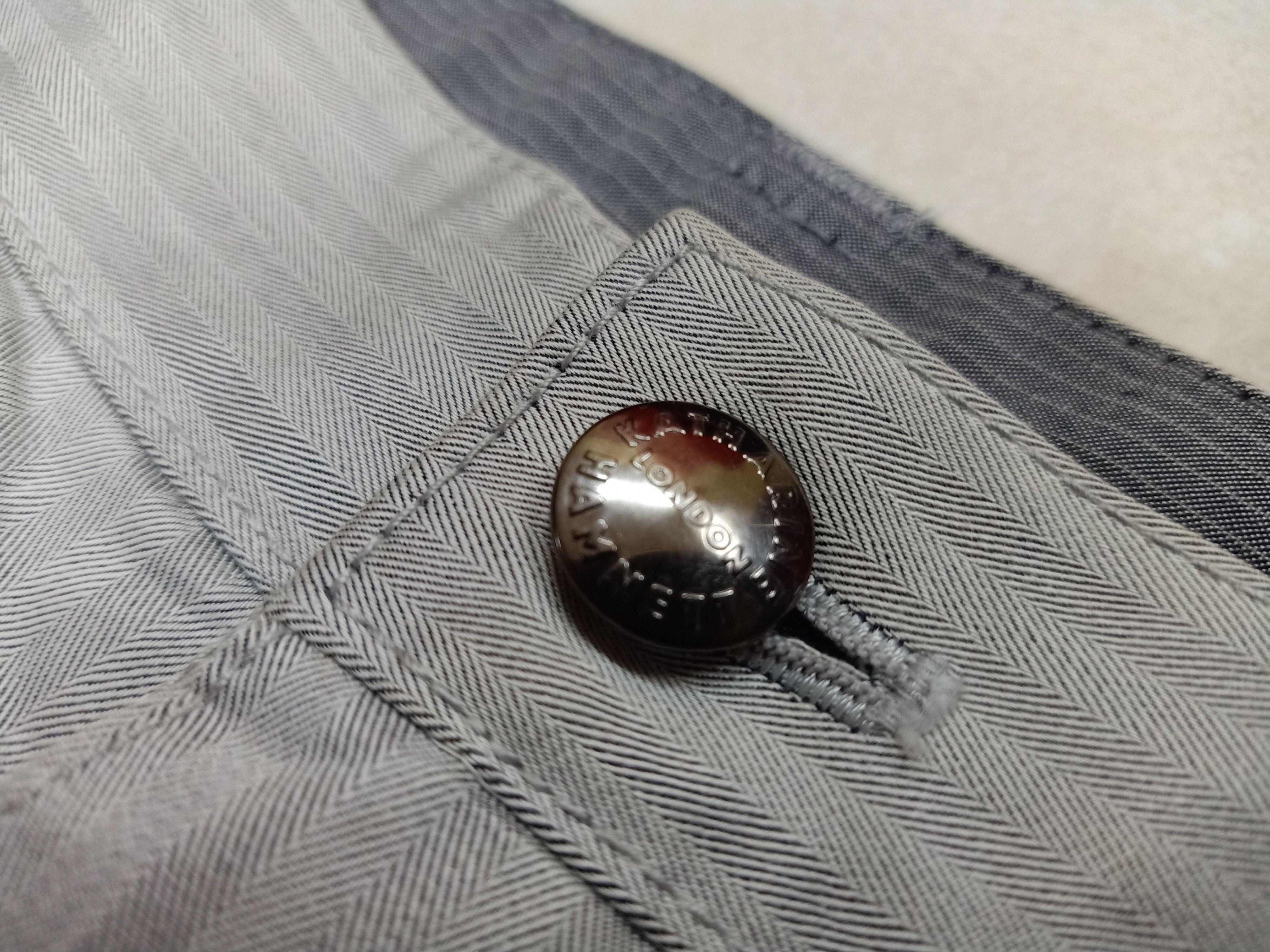 Katharine Hamnett London KATHARINE HAMNETT London Lite Gray Striped Pants Size US 32 / EU 48 - 3 Thumbnail