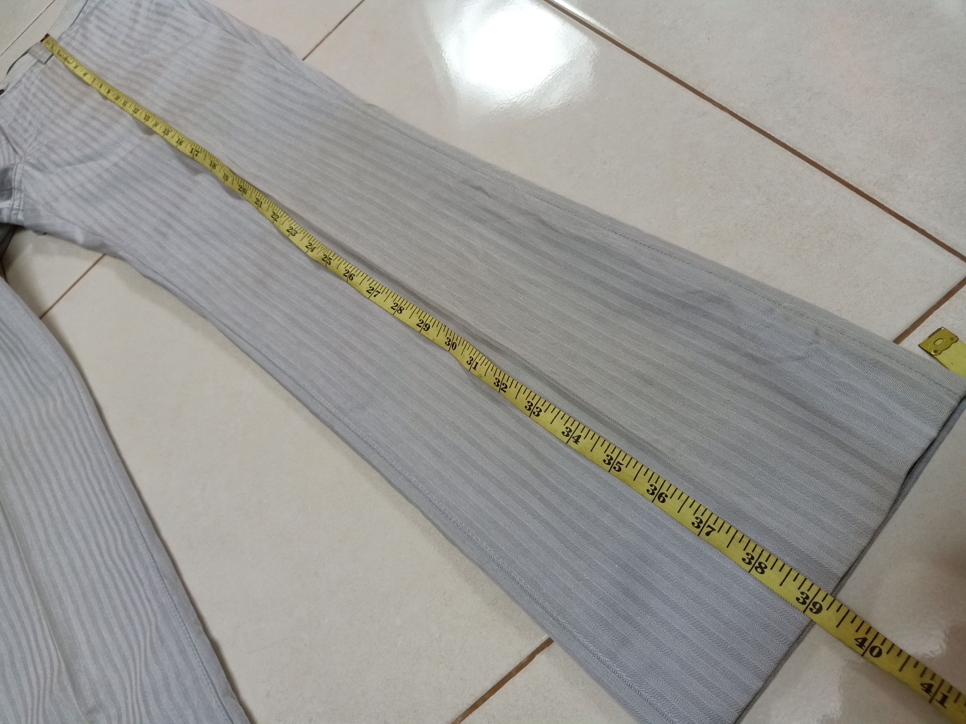 Katharine Hamnett London KATHARINE HAMNETT London Lite Gray Striped Pants Size US 32 / EU 48 - 16 Thumbnail