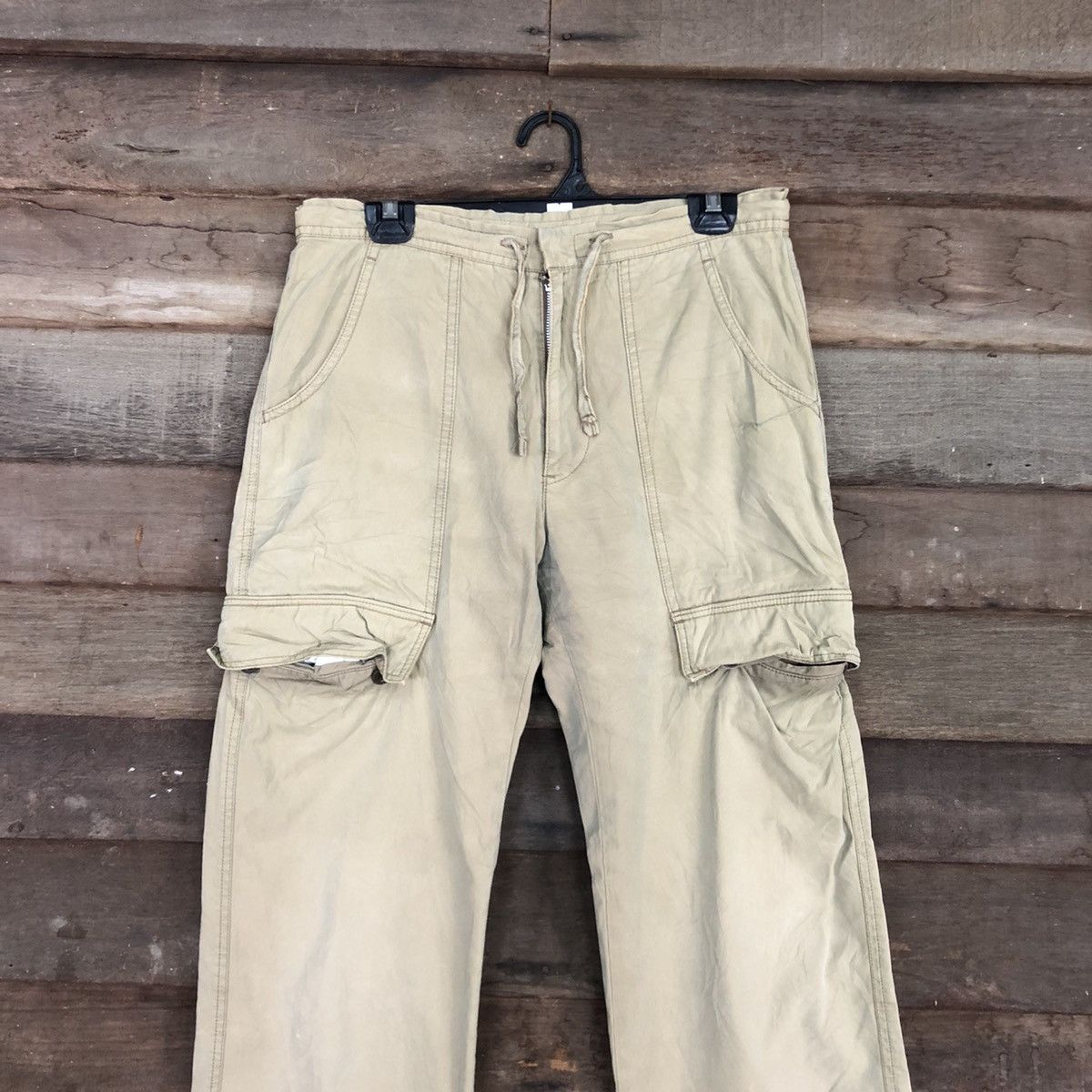 Japanese Brand Tabloid News Cream Multipocket Cargo Pants#c1009 Size US 30 / EU 46 - 2 Thumbnail