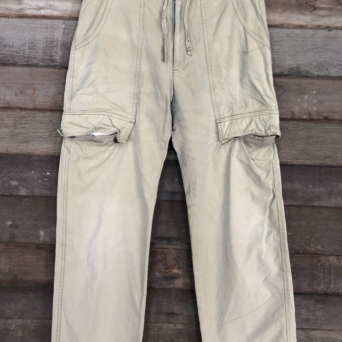 Japanese Brand Tabloid News Cream Multipocket Cargo Pants#c1009 Size US 30 / EU 46 - 4 Thumbnail