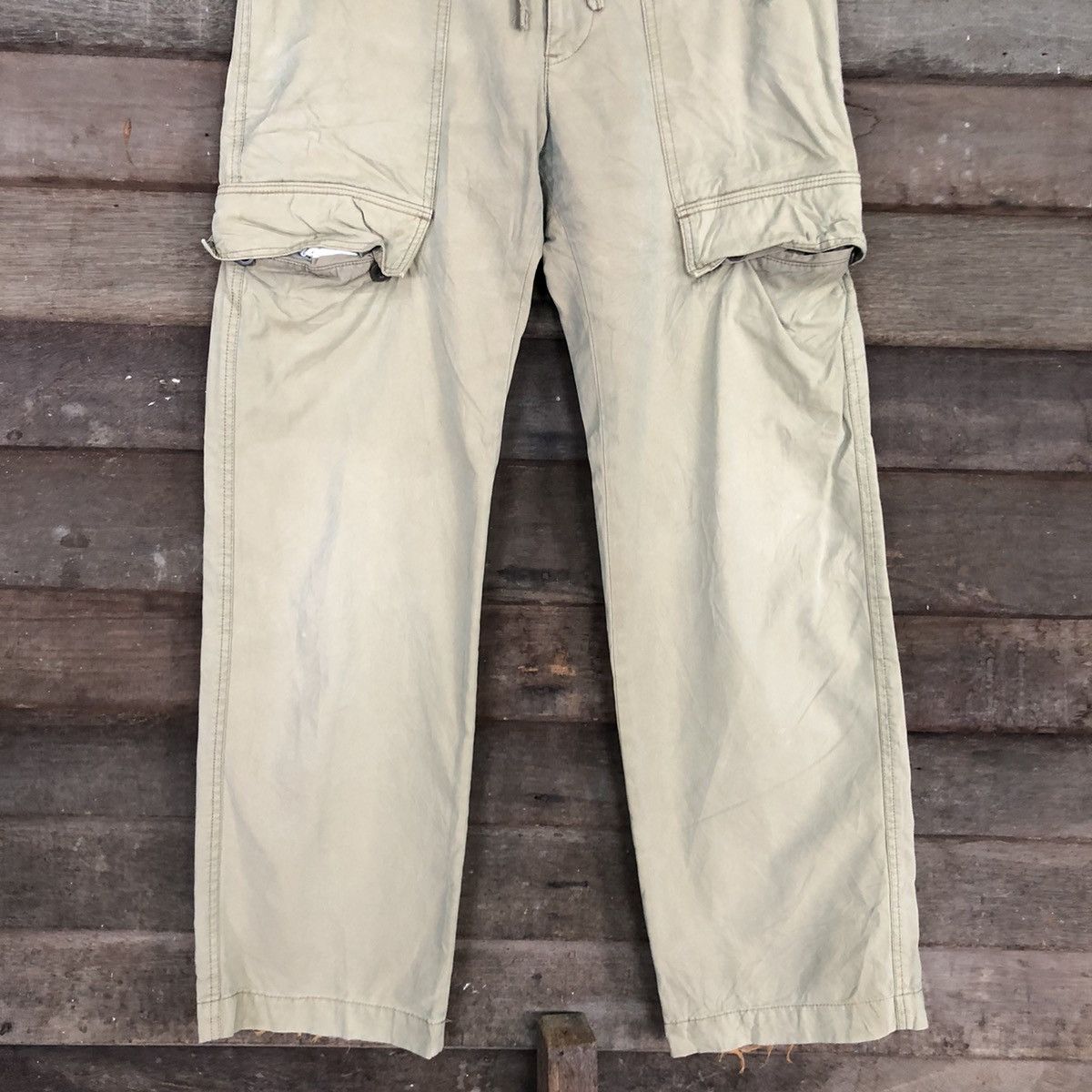 Japanese Brand Tabloid News Cream Multipocket Cargo Pants#c1009 Size US 30 / EU 46 - 3 Thumbnail