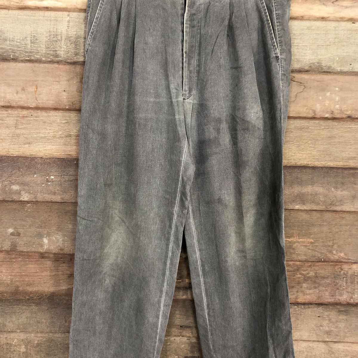 Roberta di Camerino DL Roberta Di Camerino Grey Faded Straight Pants #c1021 Size US 30 / EU 46 - 4 Thumbnail