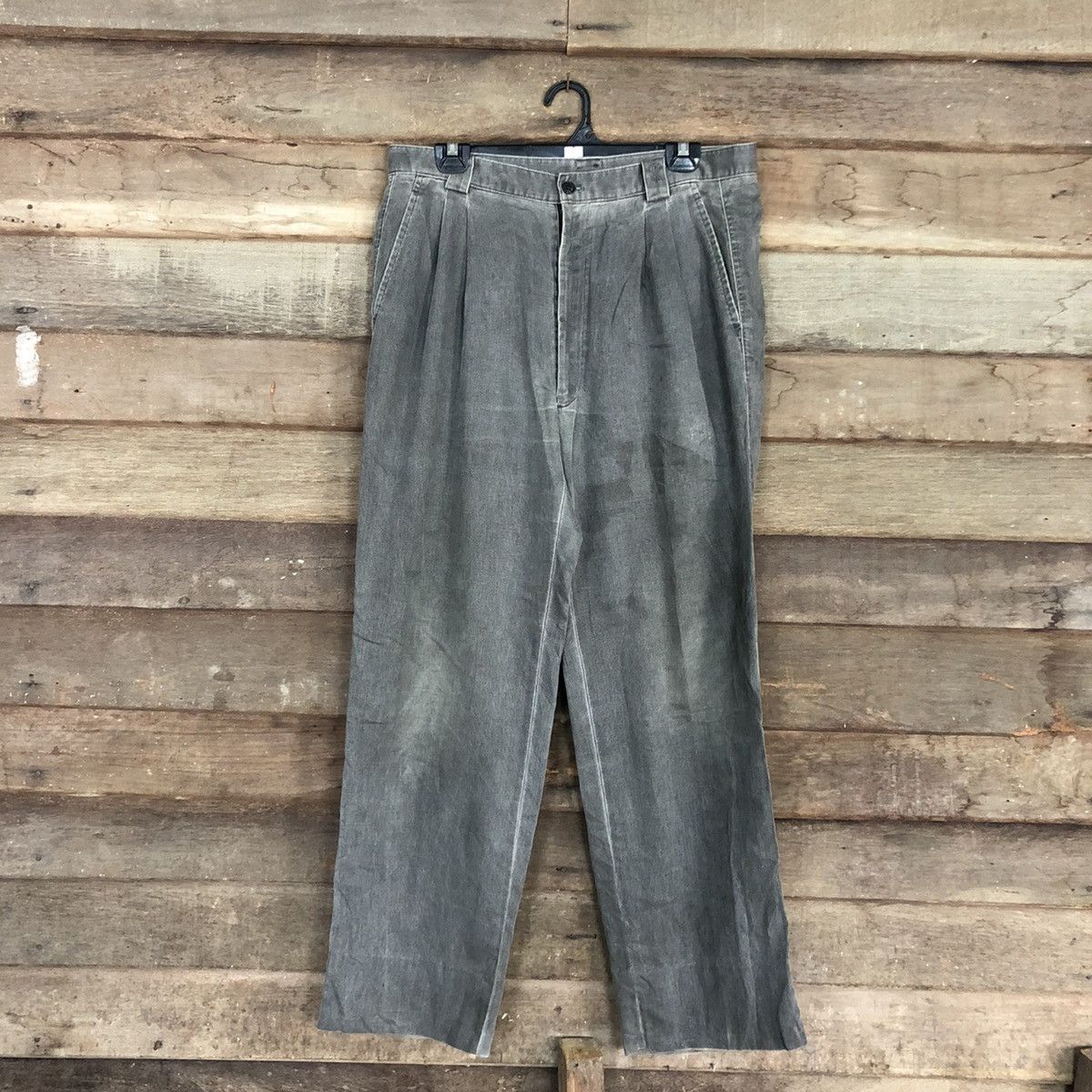Roberta di Camerino DL Roberta Di Camerino Grey Faded Straight Pants #c1021 Size US 30 / EU 46 - 1 Thumbnail