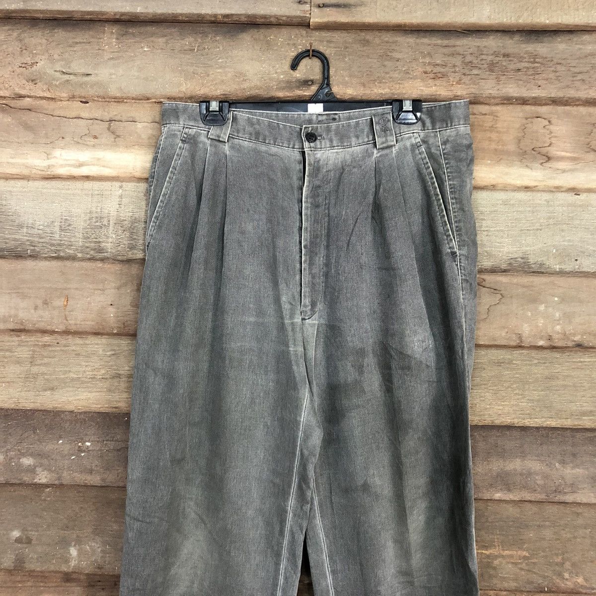 Roberta di Camerino DL Roberta Di Camerino Grey Faded Straight Pants #c1021 Size US 30 / EU 46 - 2 Thumbnail