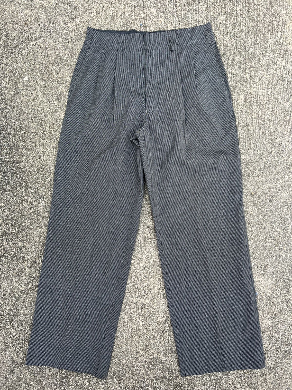 Vintage Vintage 80s Jun Men Japan Pinstripes Trouser Pant Size US 31 - 2 Thumbnail