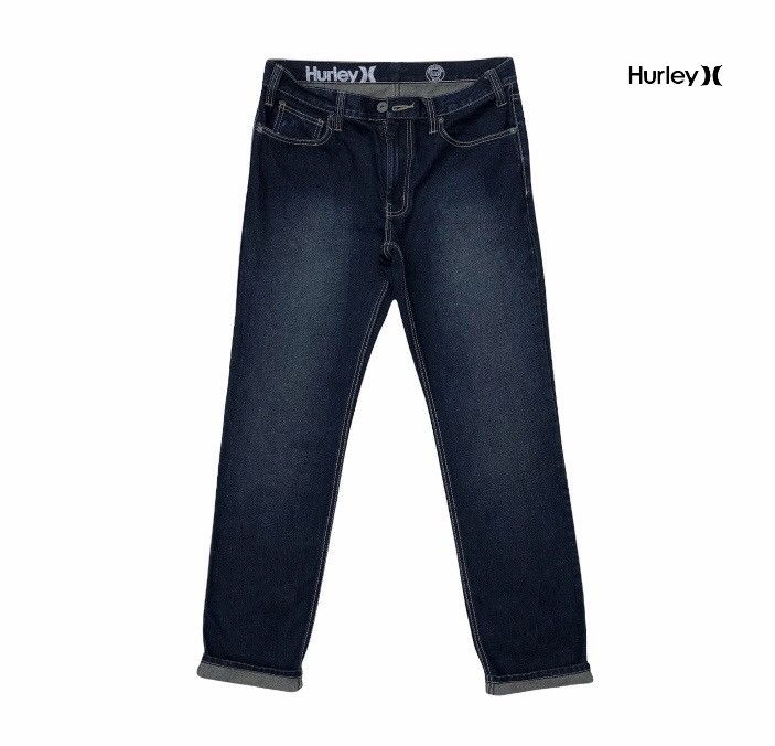 image of Hurley Mens 84 Slim Denim Jeans in Blue Denim (Size 32)