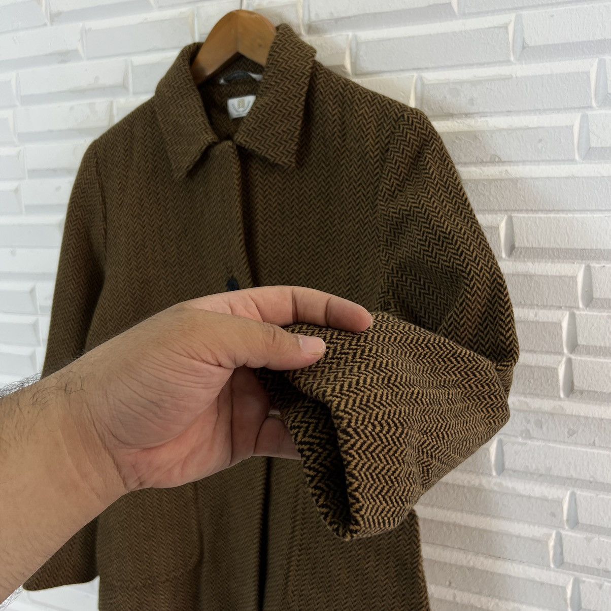 Vintage VINTAGE OTTIMO BRACCIO MADE IN ITALY HERRINGBONE WOOL Size US S / EU 44-46 / 1 - 7 Thumbnail