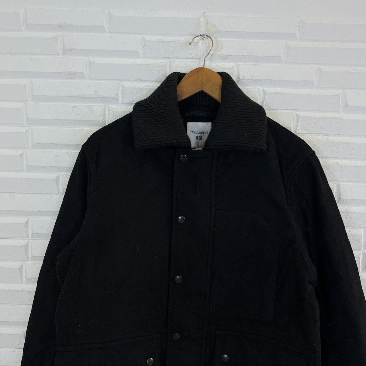 Japanese Brand ICONIC ULTIMATE BLACK DOUBLE COLLAR J.WANDERSON UNIQLO JAPAN Size US M / EU 48-50 / 2 - 3 Thumbnail