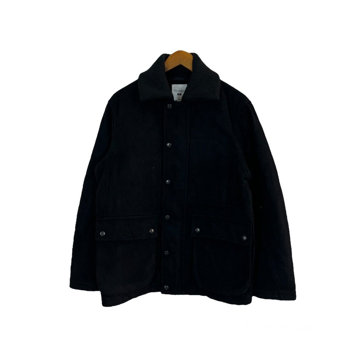 Japanese Brand ICONIC ULTIMATE BLACK DOUBLE COLLAR J.WANDERSON UNIQLO JAPAN Size US M / EU 48-50 / 2 - 1 Thumbnail