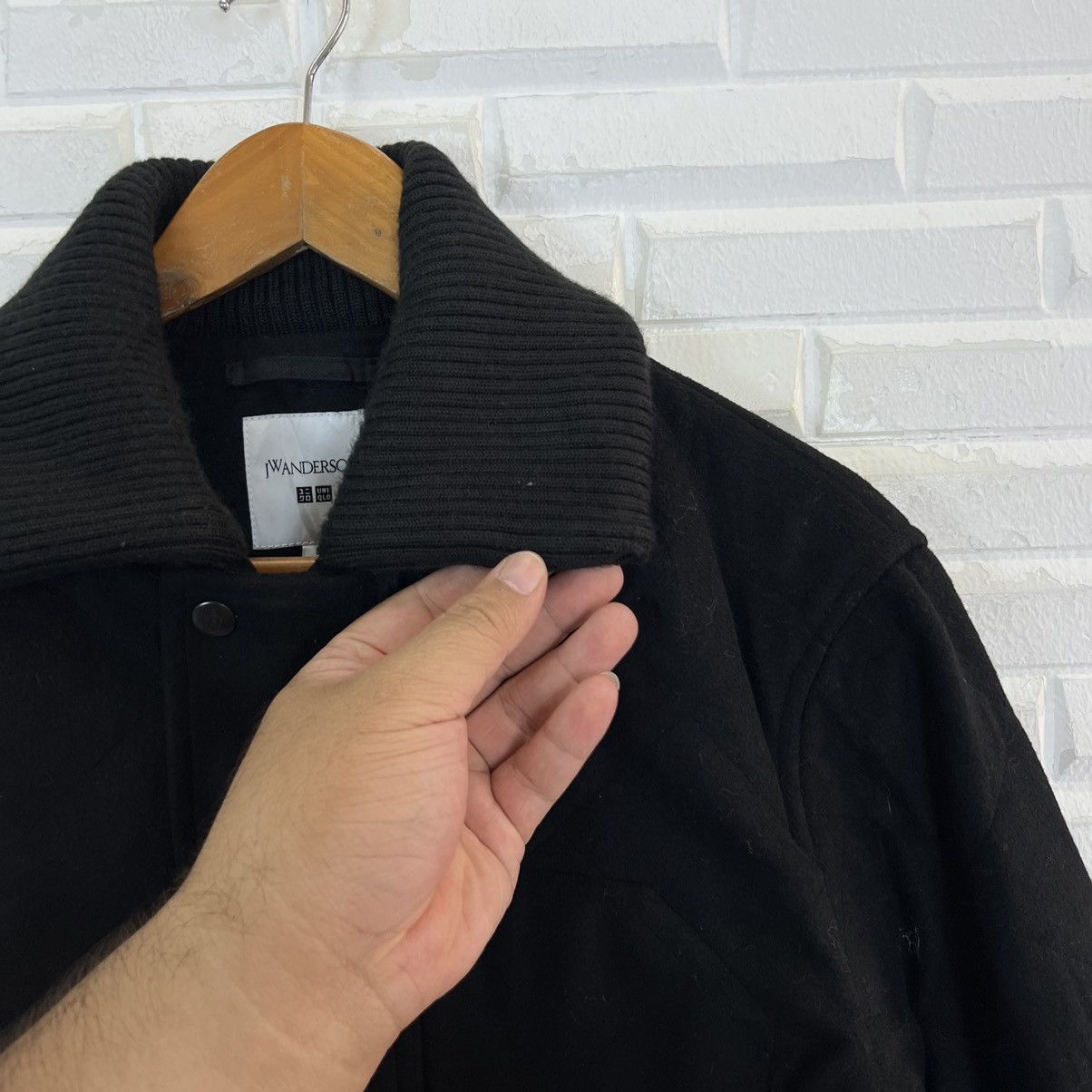 Japanese Brand ICONIC ULTIMATE BLACK DOUBLE COLLAR J.WANDERSON UNIQLO JAPAN Size US M / EU 48-50 / 2 - 6 Thumbnail